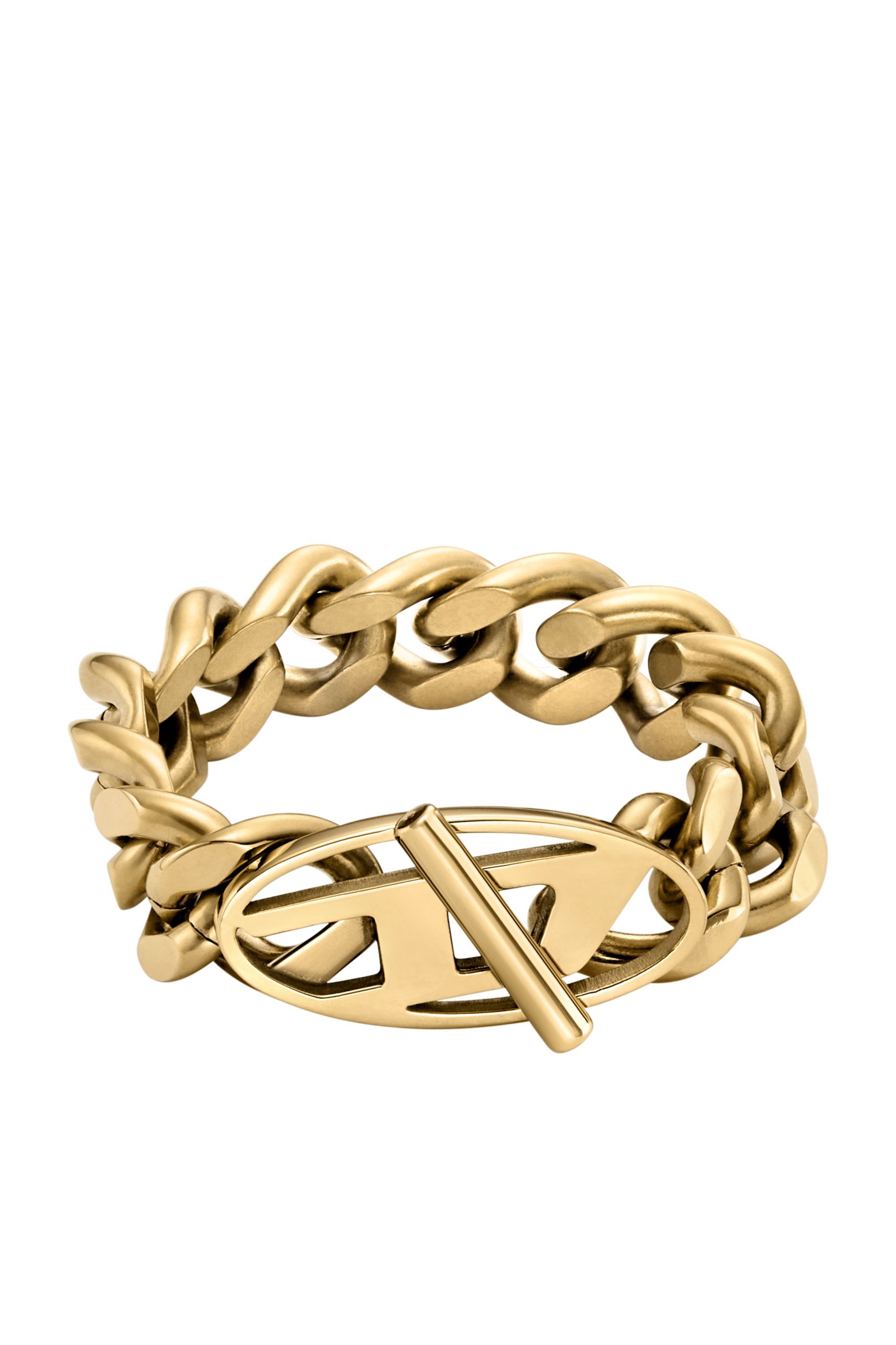 Diesel - DX1568710 JEWEL, Unisex Softer Gliederring aus goldenem Edelstahl in Gold - 2