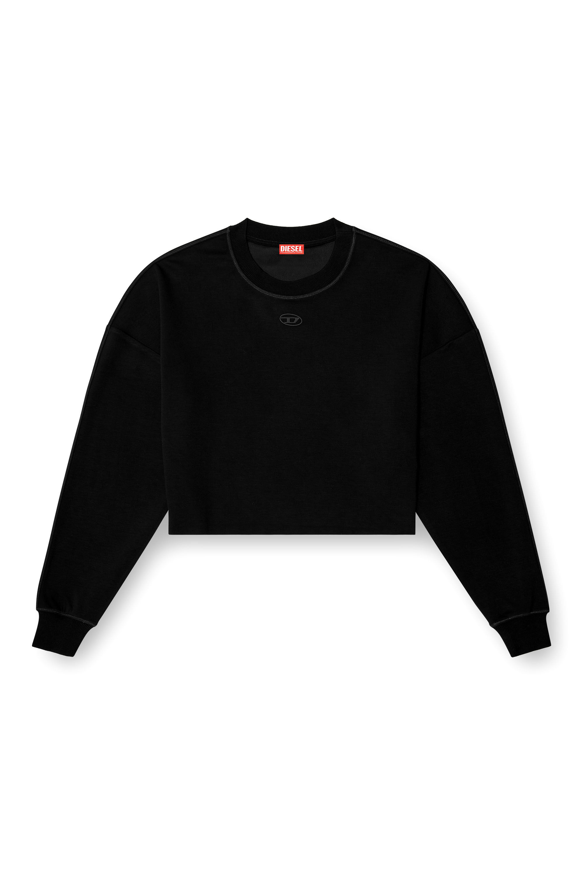 Diesel - BLAKE-UTLT, Damen Crop-Top aus leichtem stretch scuba in Schwarz - 2