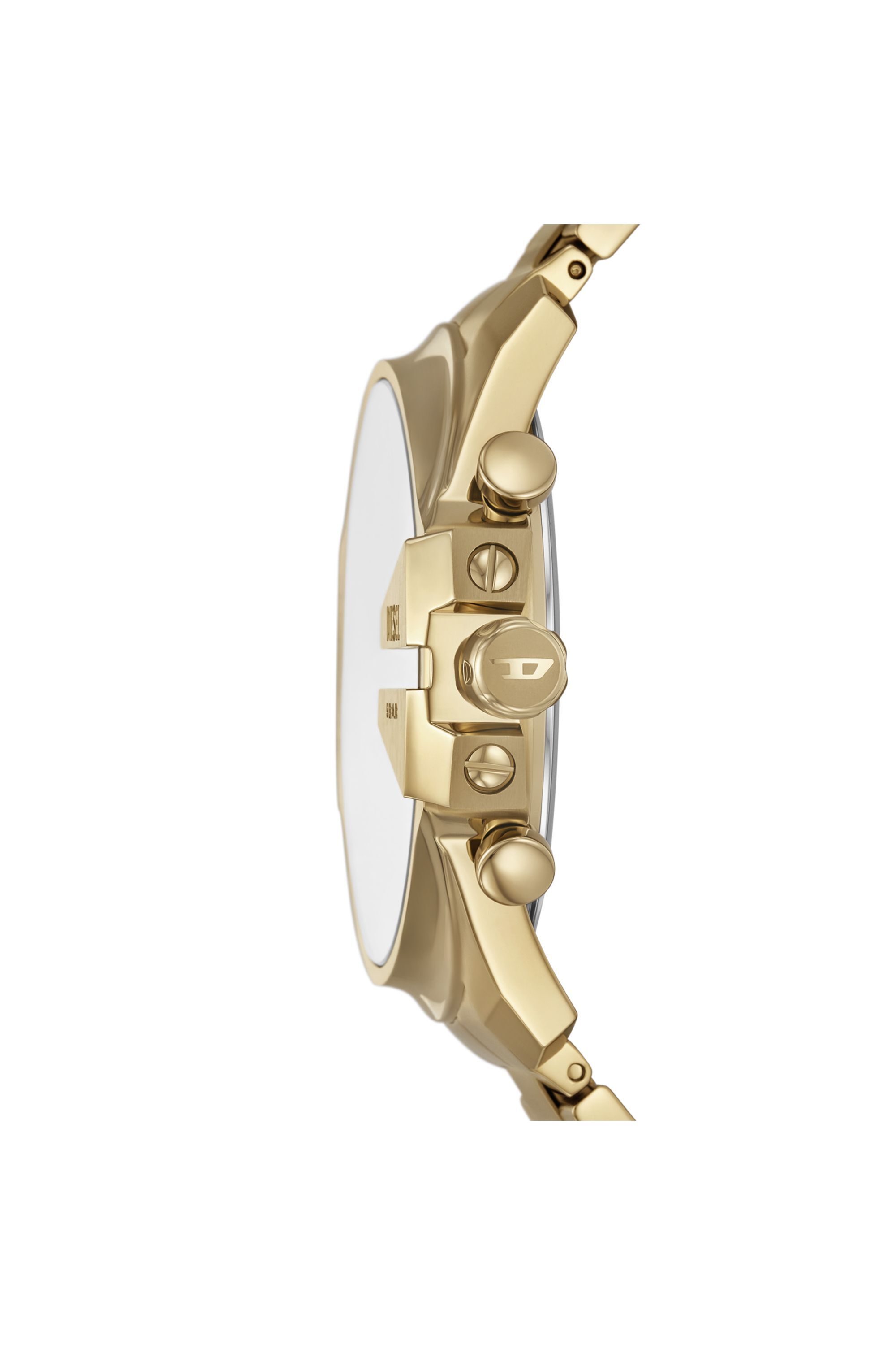 Diesel - DZ4684 WATCH, Herren Mega Chief Slim Armbanduhr aus Edelstahl in Gold - 3
