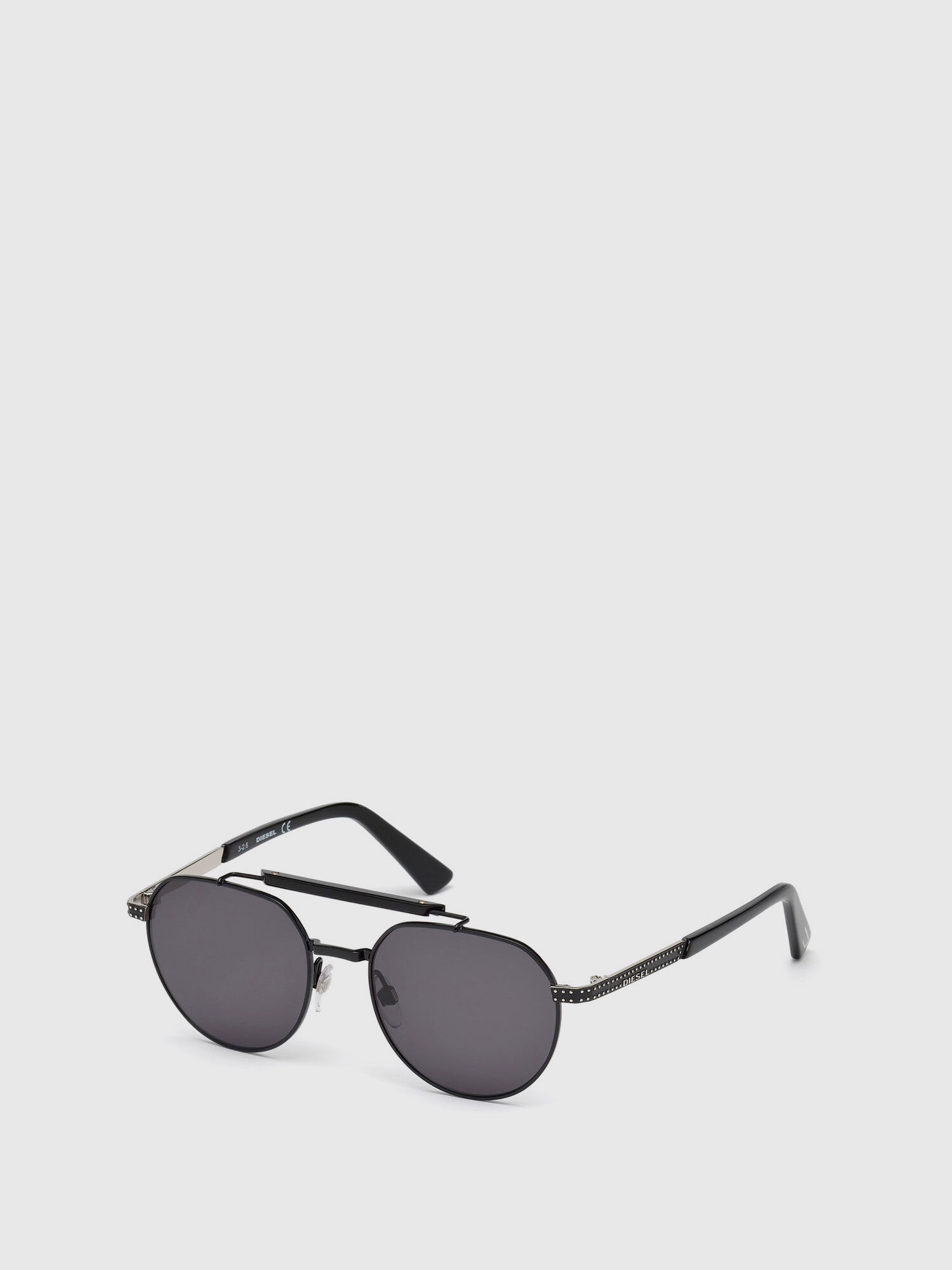 Diesel - DL0239, Unisex Sonnenbrille im 80er-Jahre-Look mit rundem Gestell in Schwarz - 4