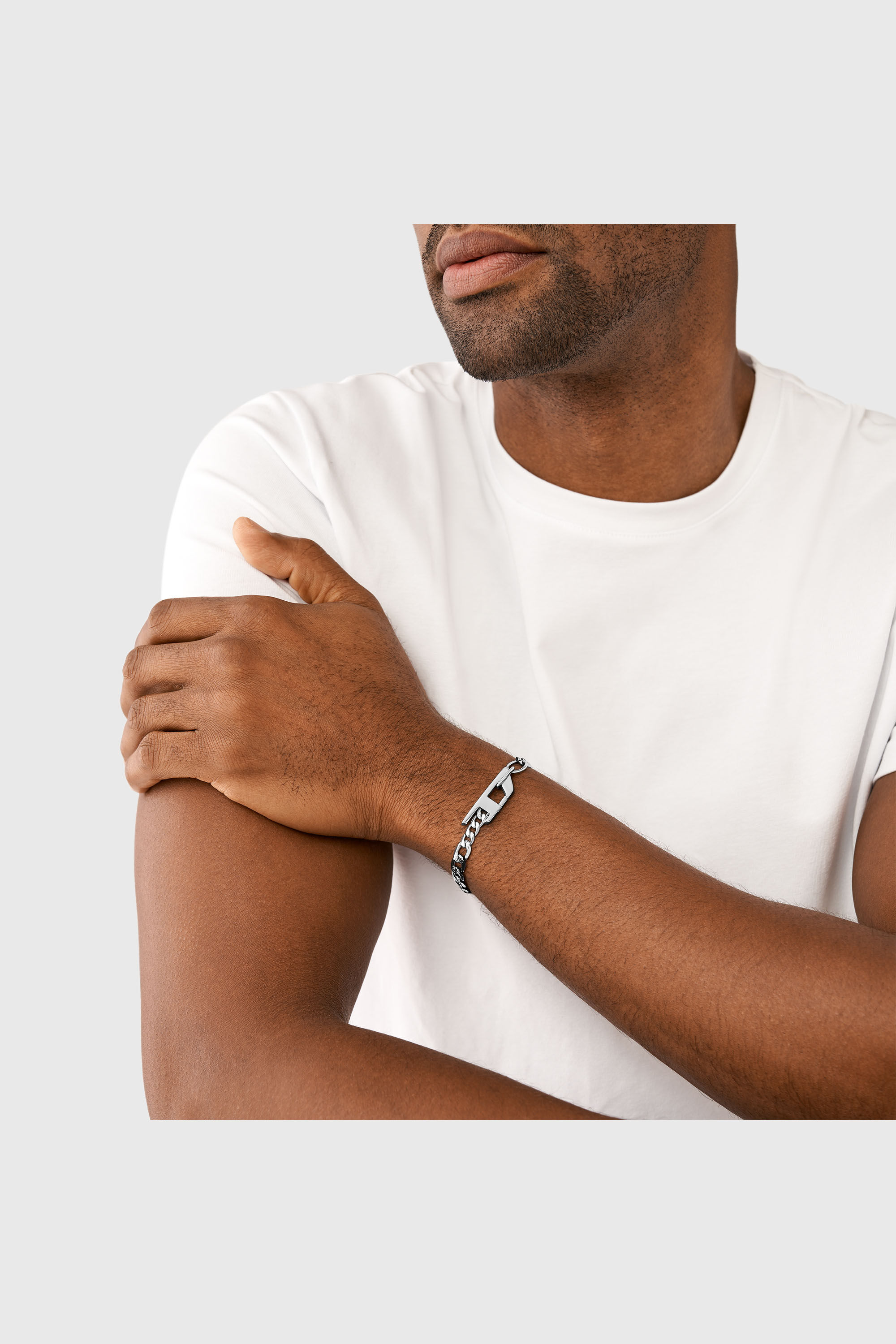 Diesel - DX1496, Unisex Kettenarmband aus Edelstahl in Silber - 4