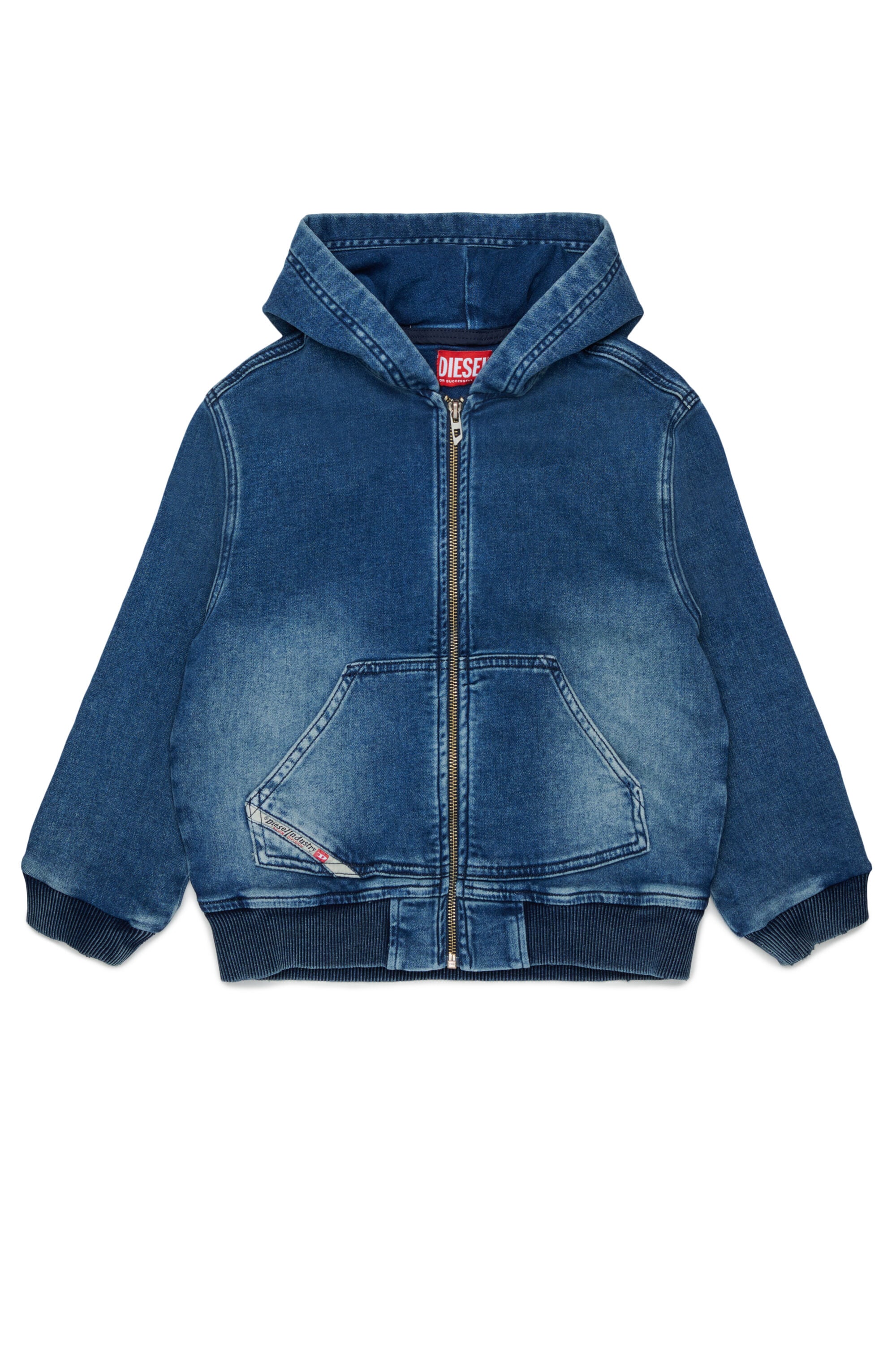 Diesel - STIMM-OVER JJJ, Herren Zip-up-Hoodie aus JoggJeans&reg; in Dunkelblau - 1