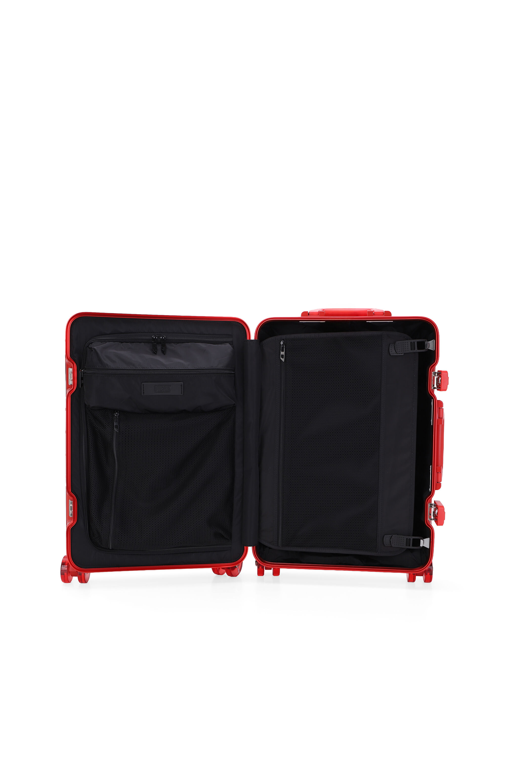Diesel - DIESEL ALUMINUM TROLLEY- DSL002, Unisex Koffer aus Aluminium Gr&ouml;&szlig;e S in Rot - 3