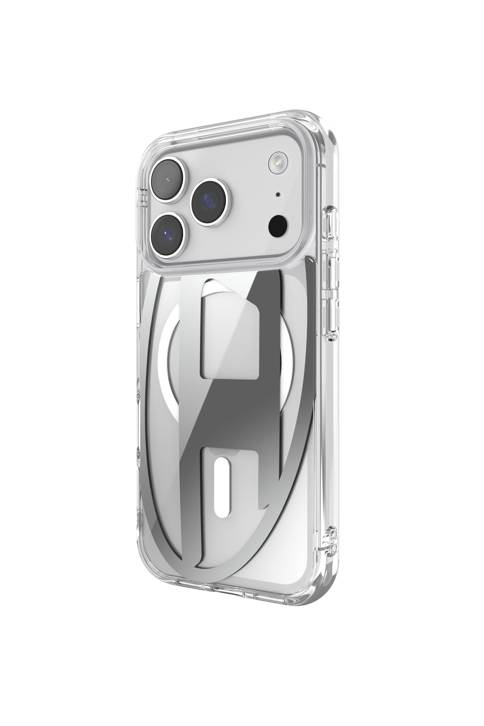 Diesel - 60413 AOP CASE, Unisex Oval D Metallic Case mit Magsafe für iPhone 17 Pro in Grau - 4