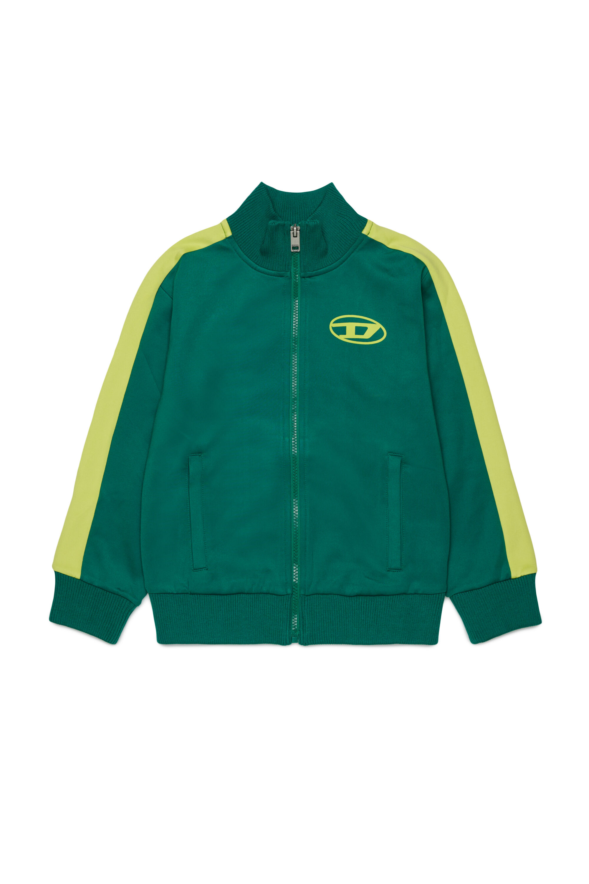 Diesel - SBOS, Herren Track jacket mit Oval D Logo in Gr&uuml;n - 1