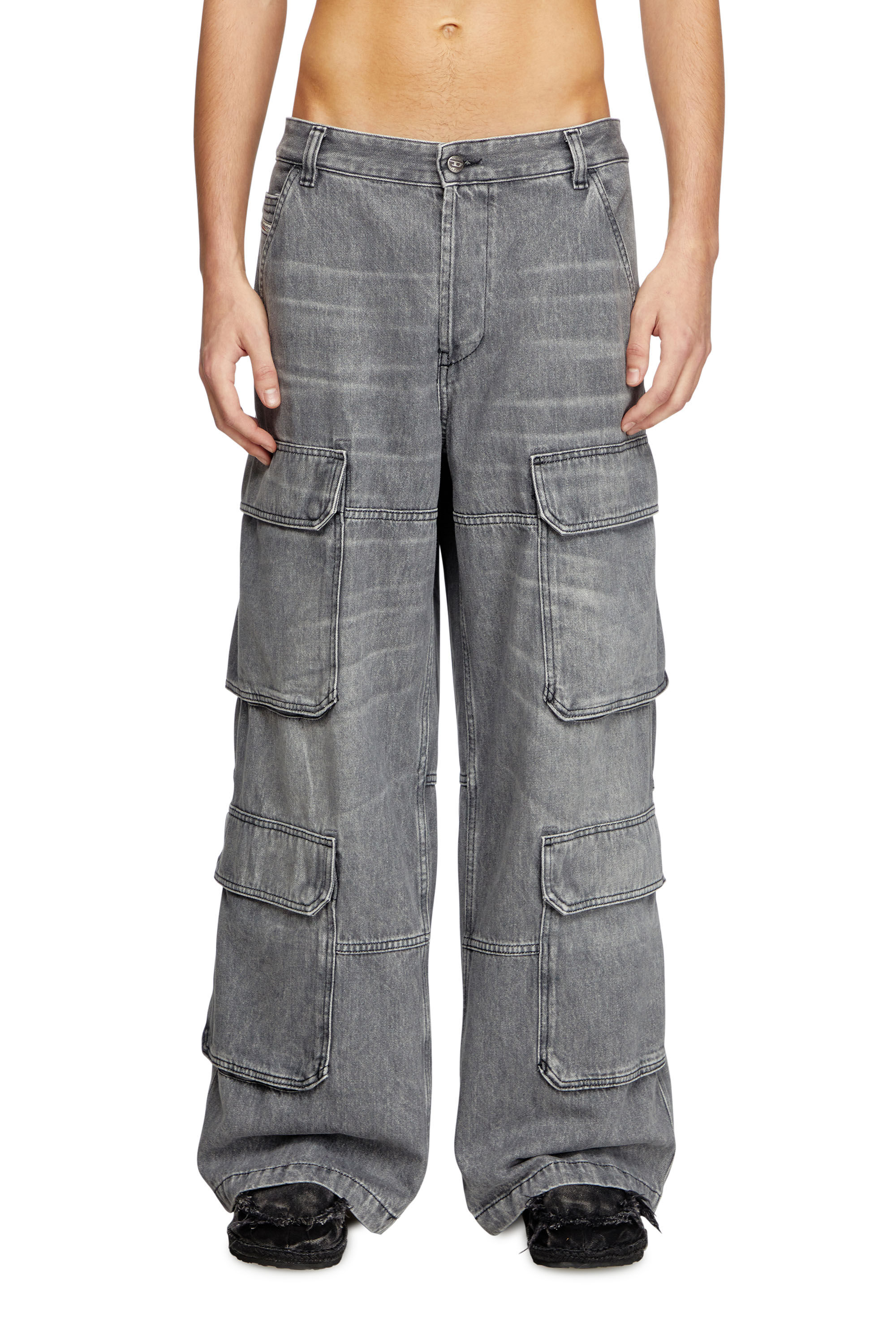 Diesel - Herren Relaxed Jeans D-Touch 0DCBE, Hellgrau - 3