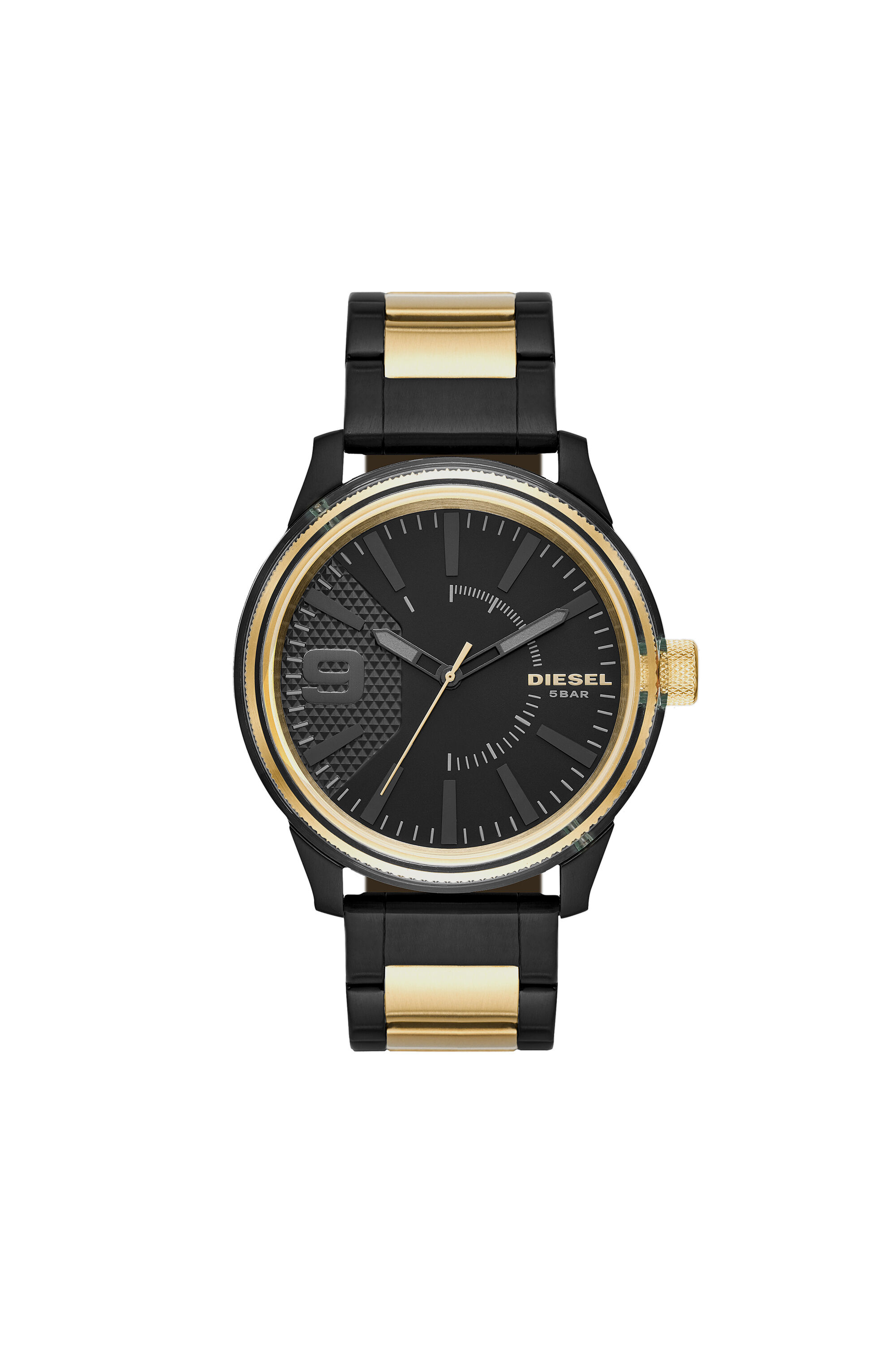 Diesel - DZ1877, Herren Armbanduhr aus Edelstahl mit drei Zeigern in Schwarz/Gold - 1