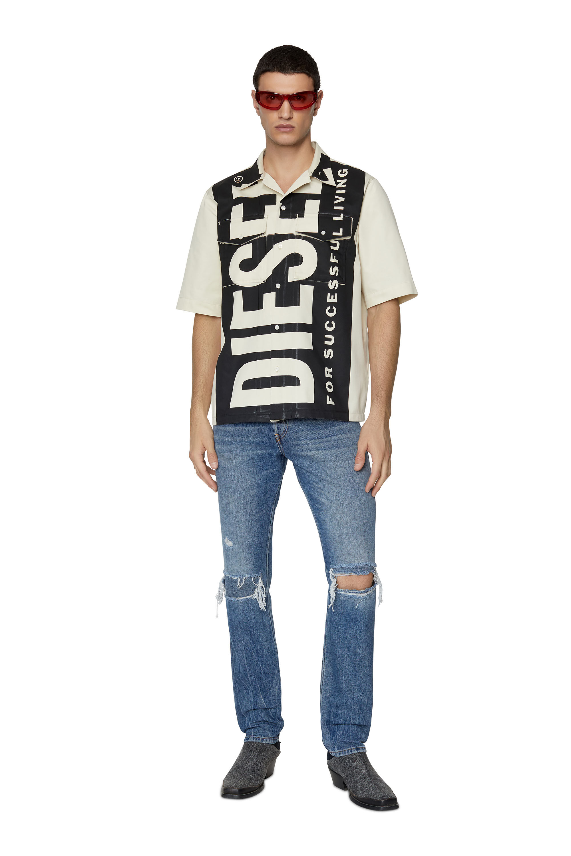 Diesel - 1995 D-Sark 09E02 Straight Jeans, Mittelblau - Image 1