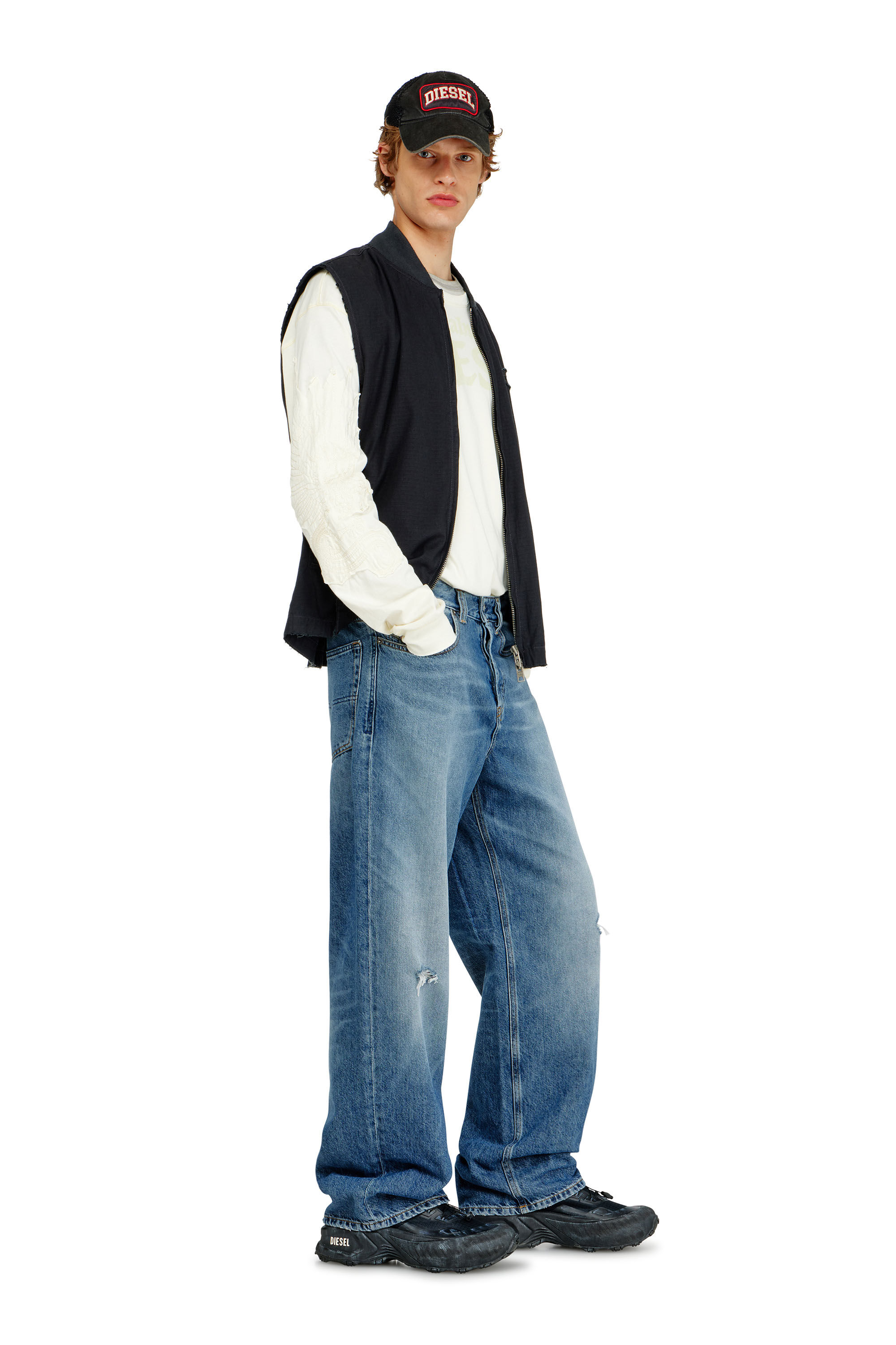 Diesel - Herren Relaxed Jeans 2001 D-Macro 09P61, Mittelblau - 1