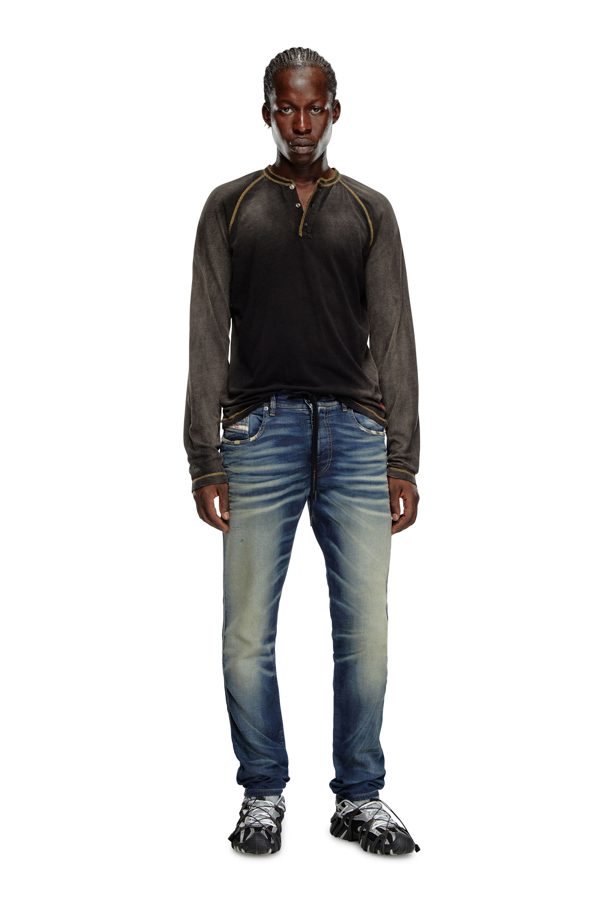 Diesel - Herren Slim 2060 D-Strukt Joggjeans® 068MH, Dunkelblau - Image 1