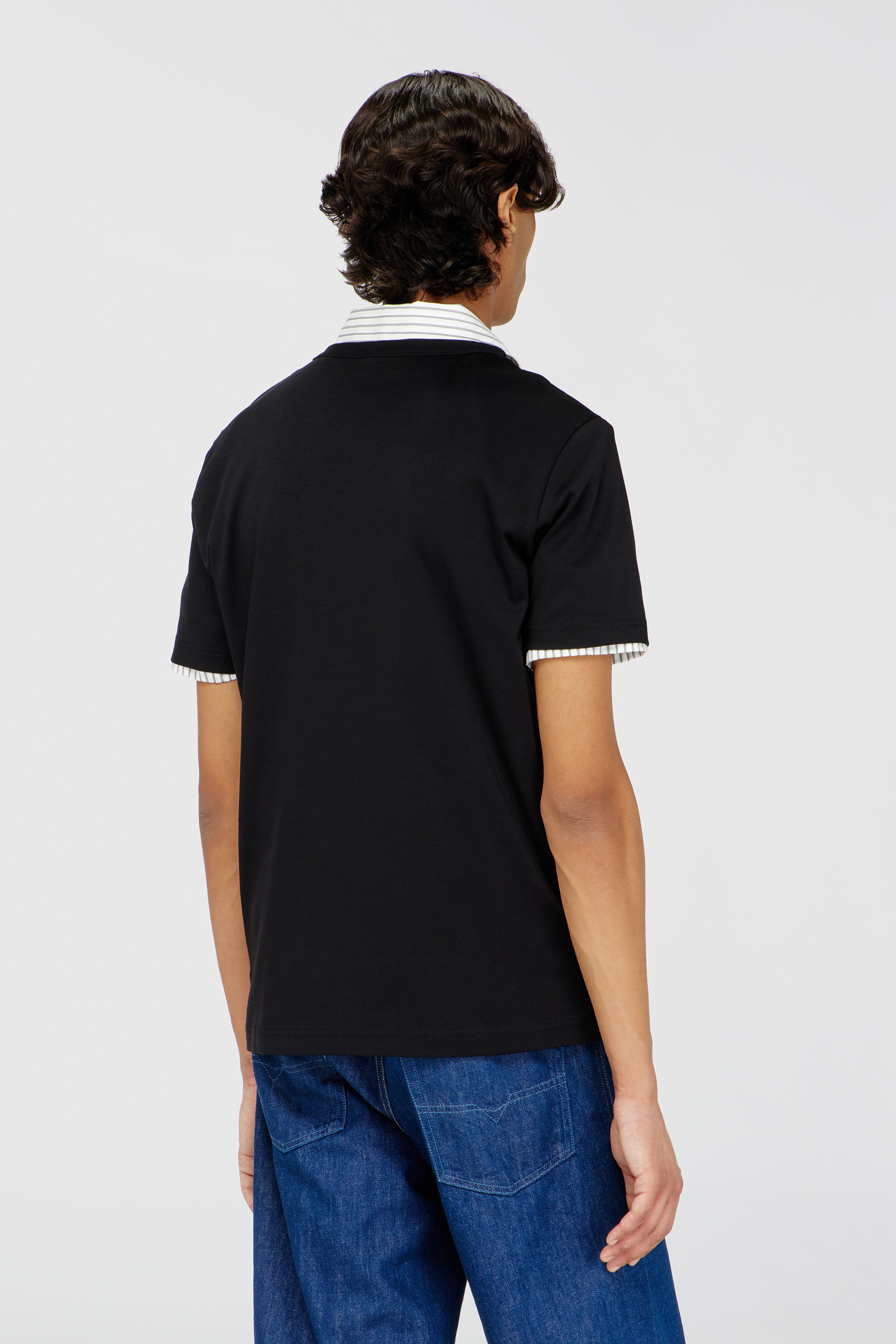 Diesel - T-MIEGOR-K77, Herren T-Shirt aus mercerisierter Baumwolle mit Mini-Logo in Schwarz - 4