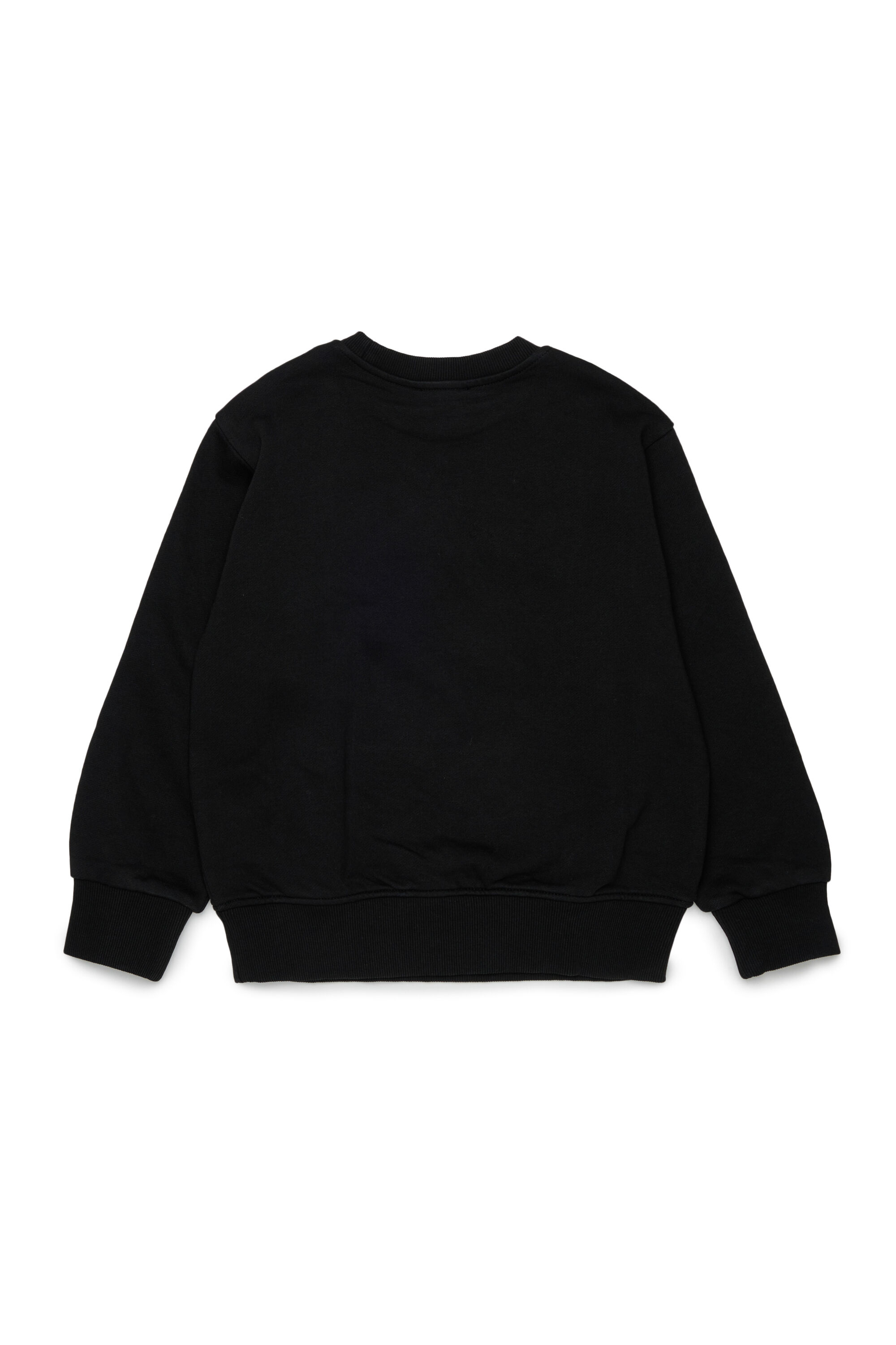Diesel - SJEANS OVER, Herren Sweatshirt mit ausgefransten Logo-Buchstaben in Schwarz - 2
