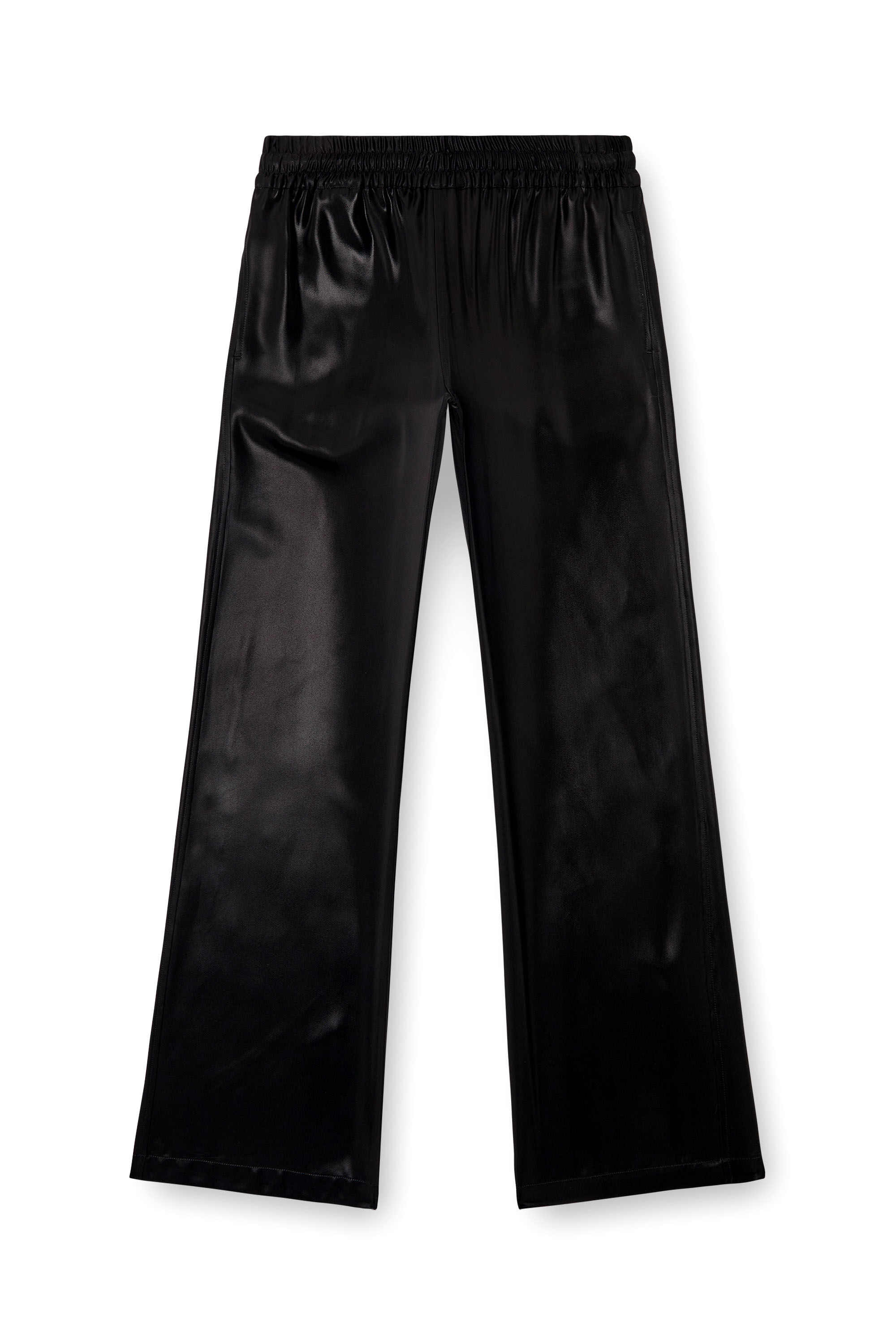 Diesel - P-DREYER-C-WN-Q1, Damen Track-Hose aus Satin in Schwarz - 2