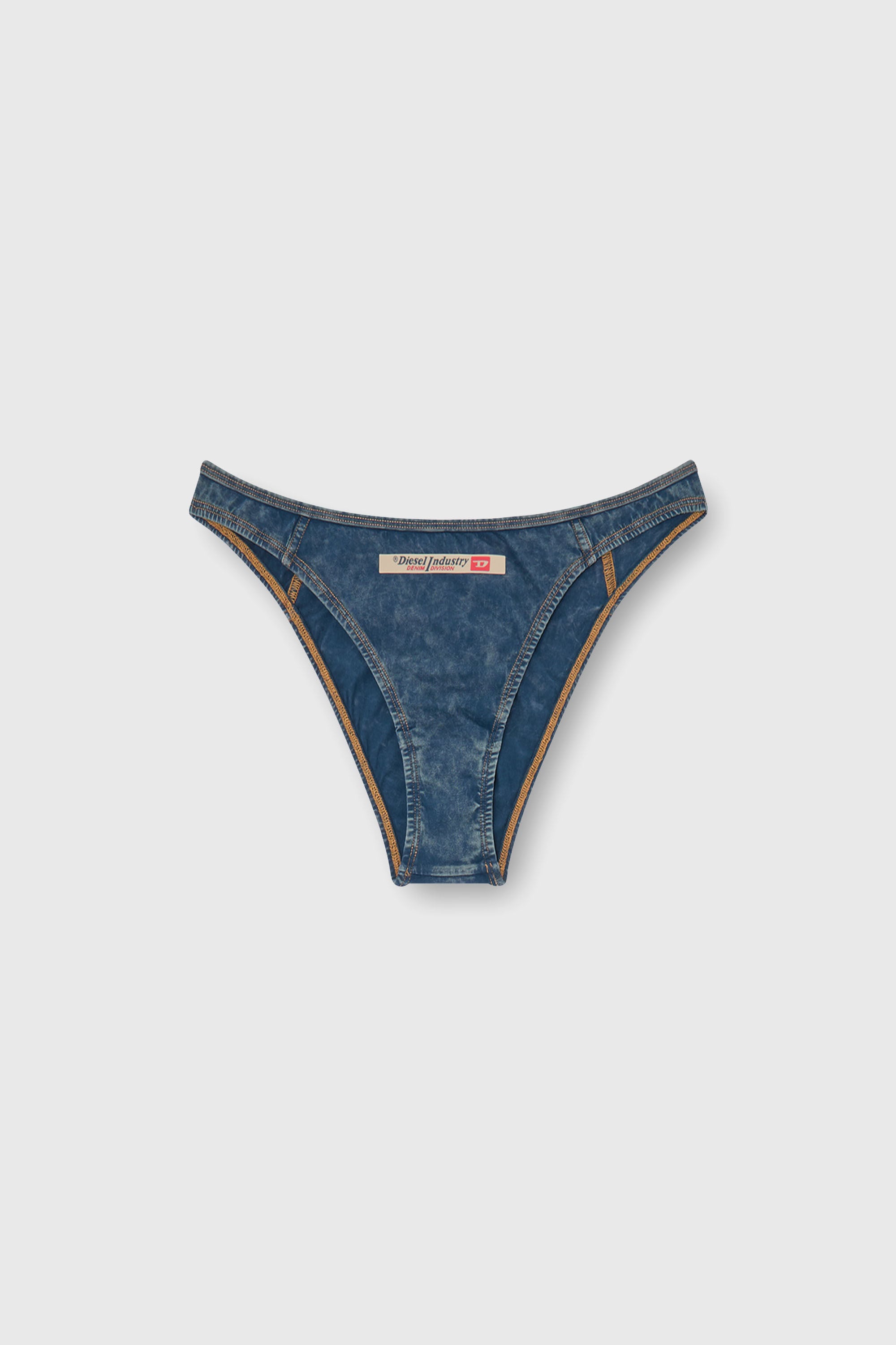 Diesel - AILEEN-DNM, Damen Brazilian-Slips aus Baumwolle mit Denim-Effekt in Blau - 2