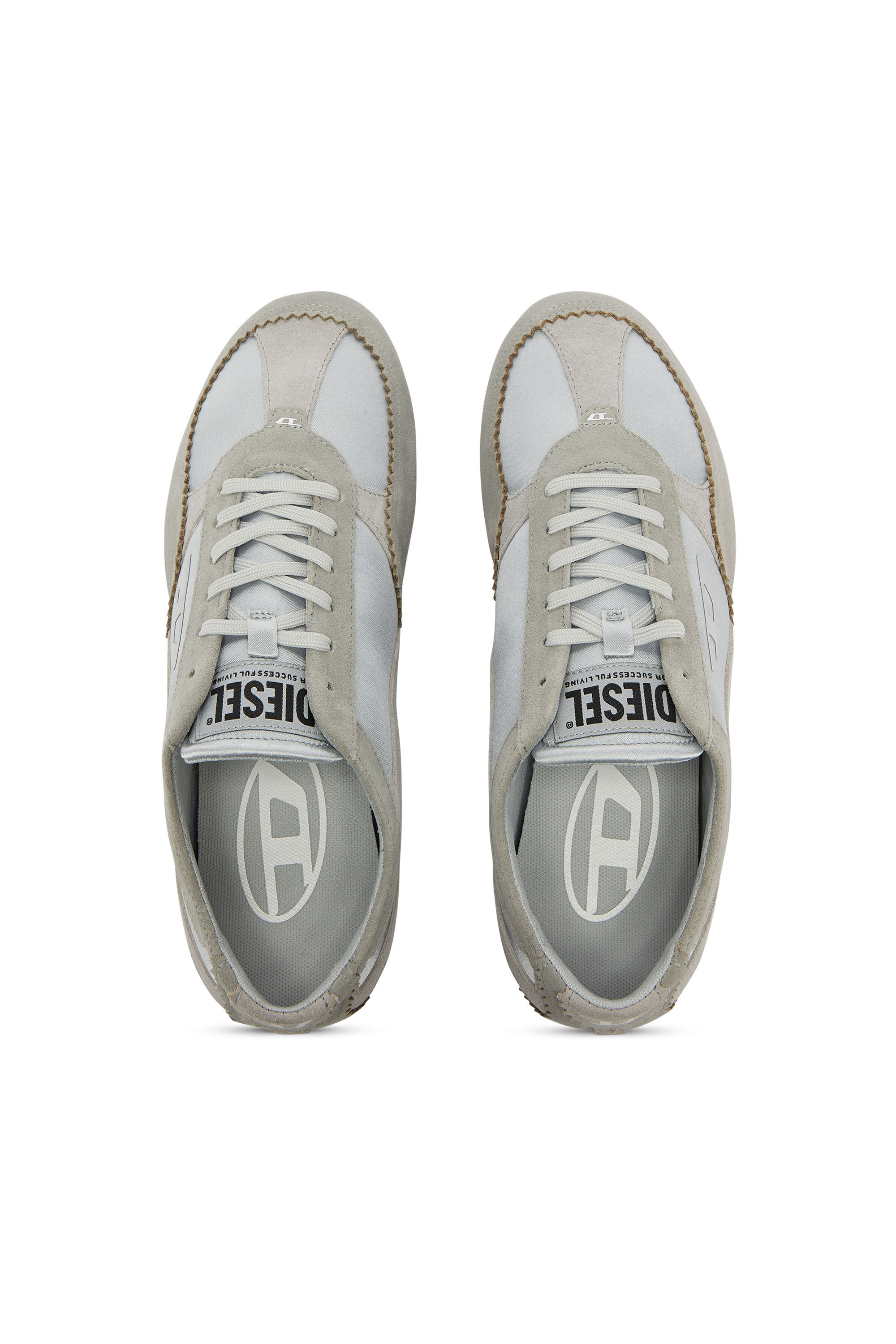 Diesel - D-MILE LOW II W, Damen D-Mile &ndash; Sneakers mit Wildleder-Overlays in Hellblau - 4