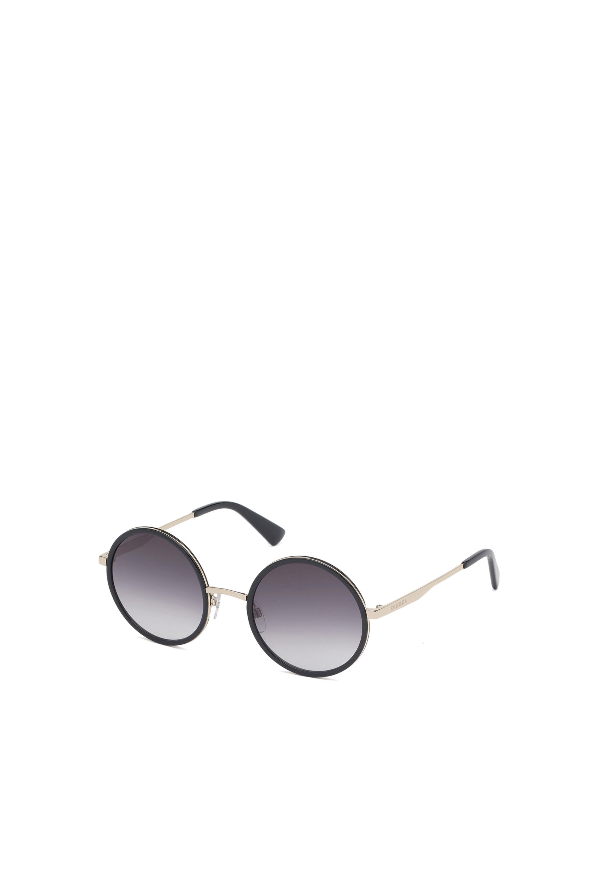 Diesel - DL0276, Damen Sonnenbrille aus acetat mit runden gläsern in Schwarz/Gold - 2