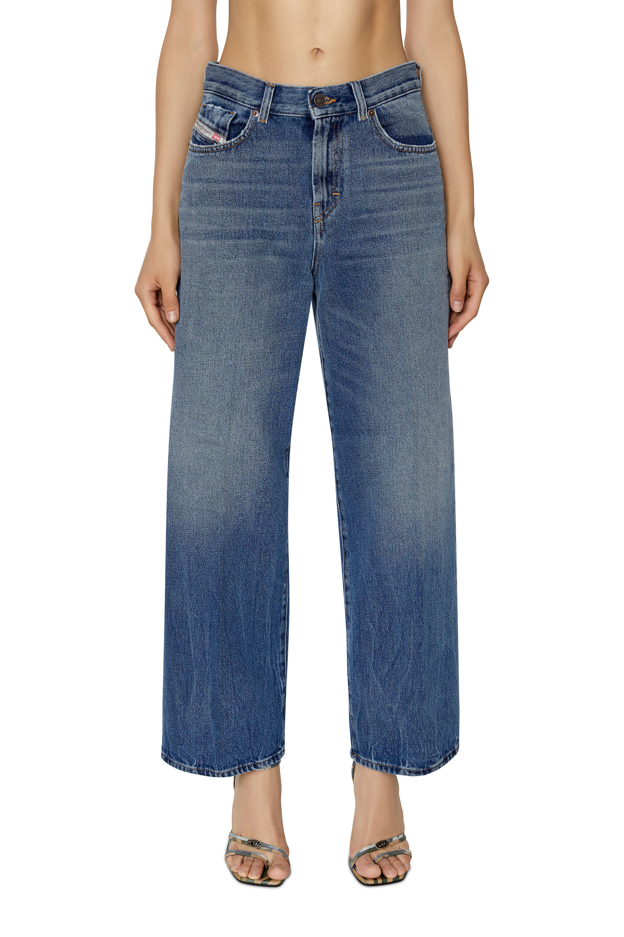 Diesel - 2000 Widee 09E03 Bootcut and Flare Jeans, Mittelblau - Image 3