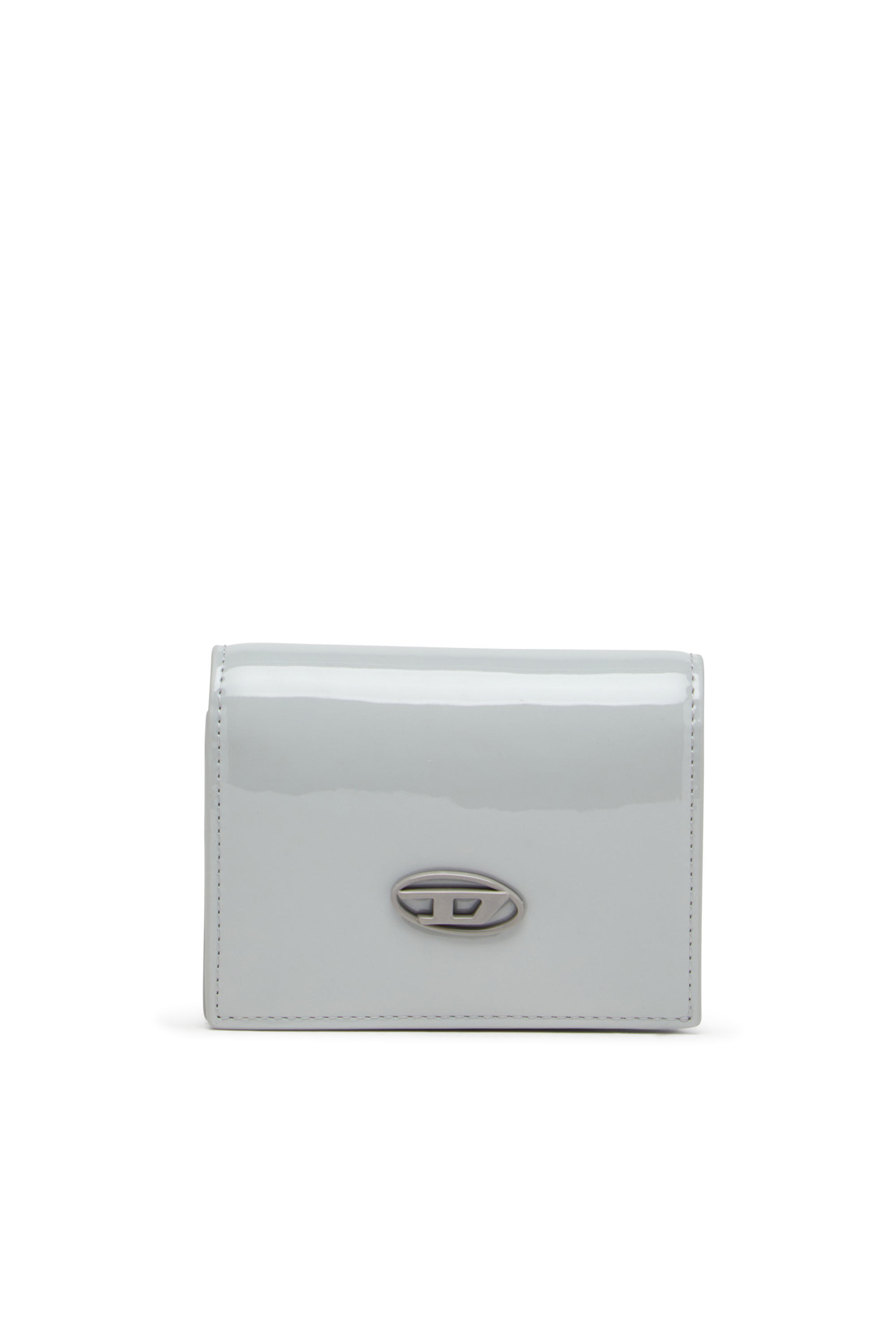 Diesel - PLAY BI FOLD III, Damen Portemonnaie aus glänzendem PU in Grau - 1