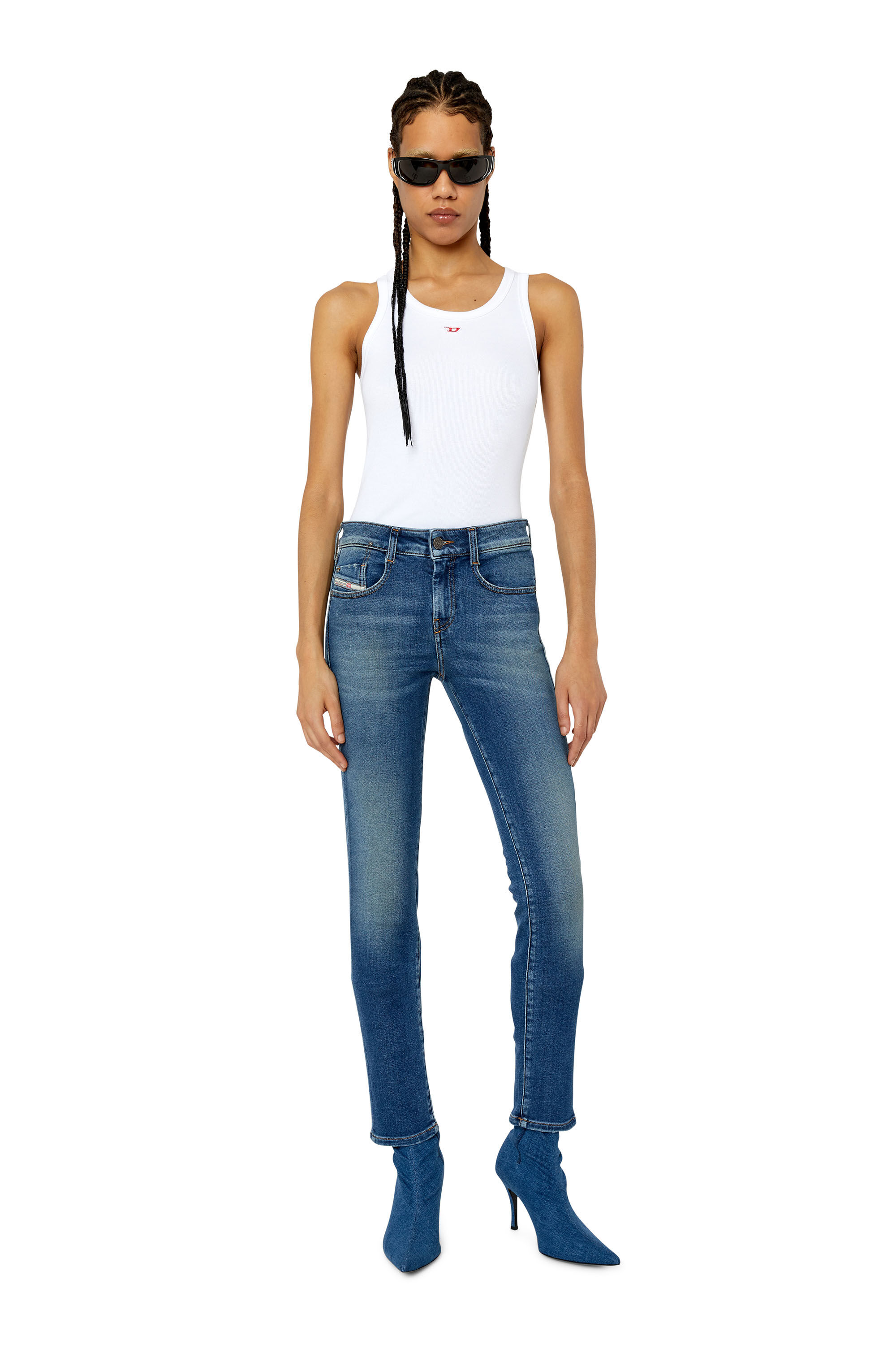 Diesel - D-Ollies JoggJeans® 068CX Slim, Mittelblau - Image 1
