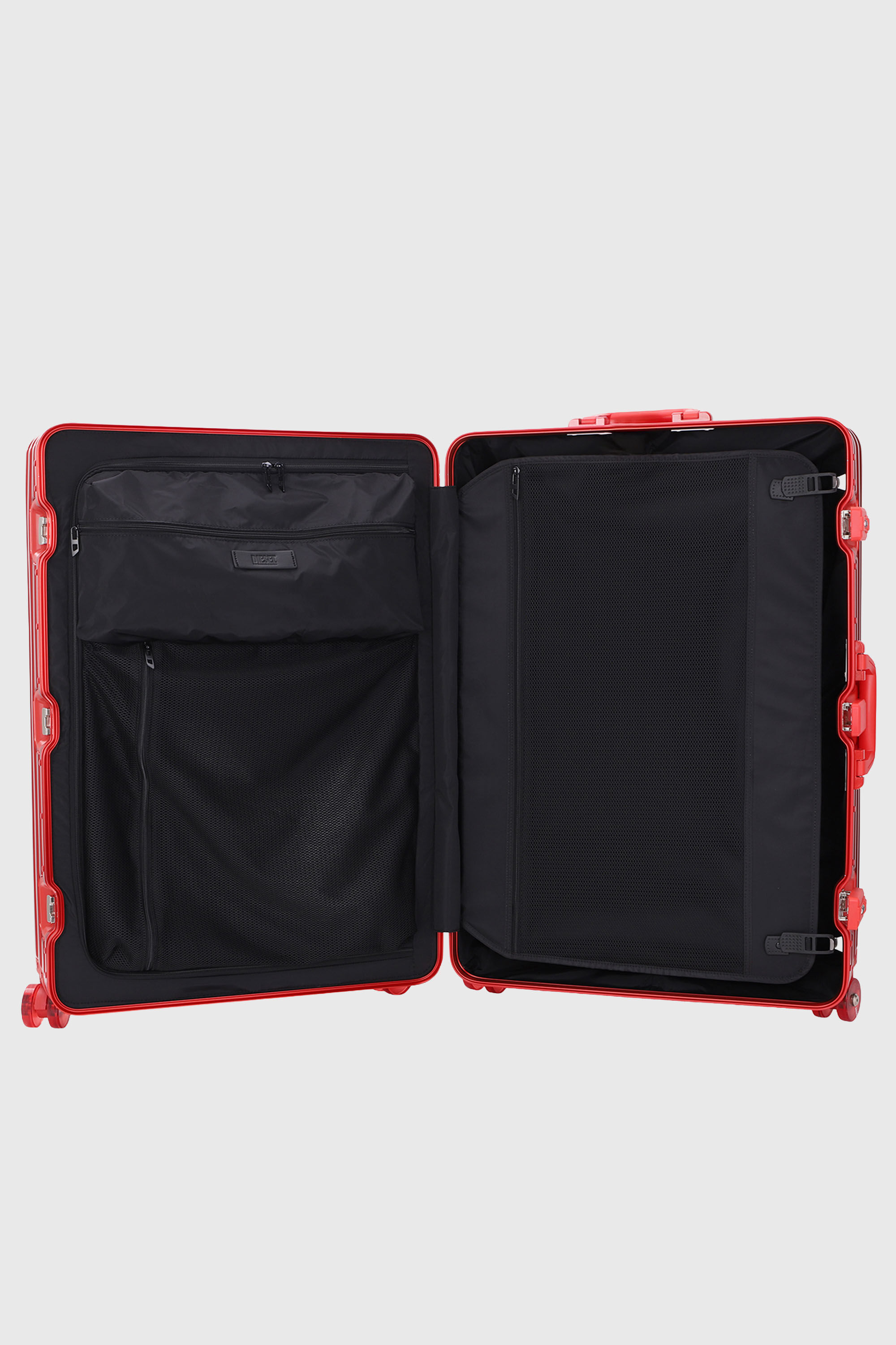 Diesel - DIESEL ALUMINUM TROLLEY- DSL002, Unisex's Aluminum suitcase size L in Red - 3