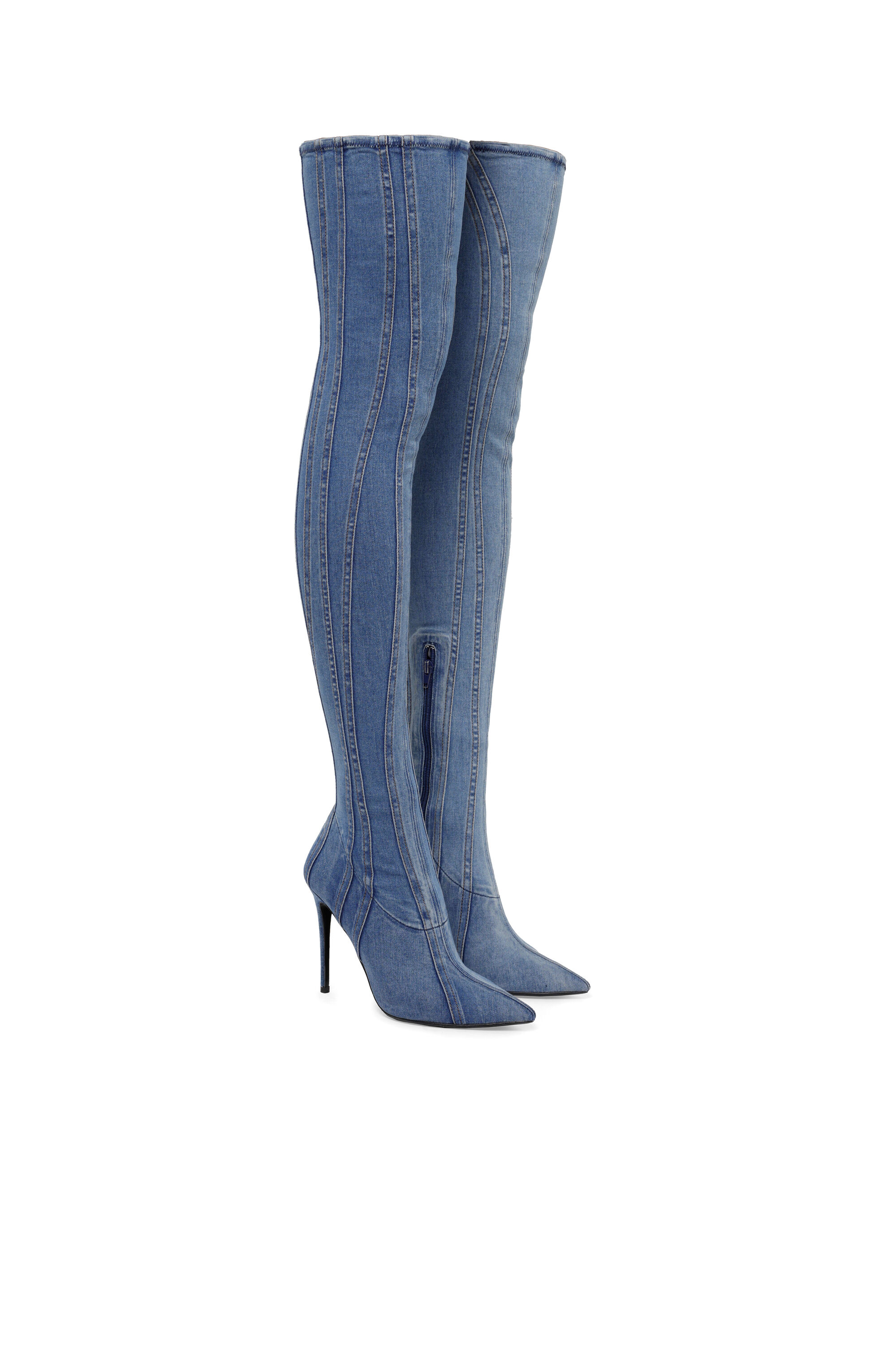 Jeans overknee stiefel clearance