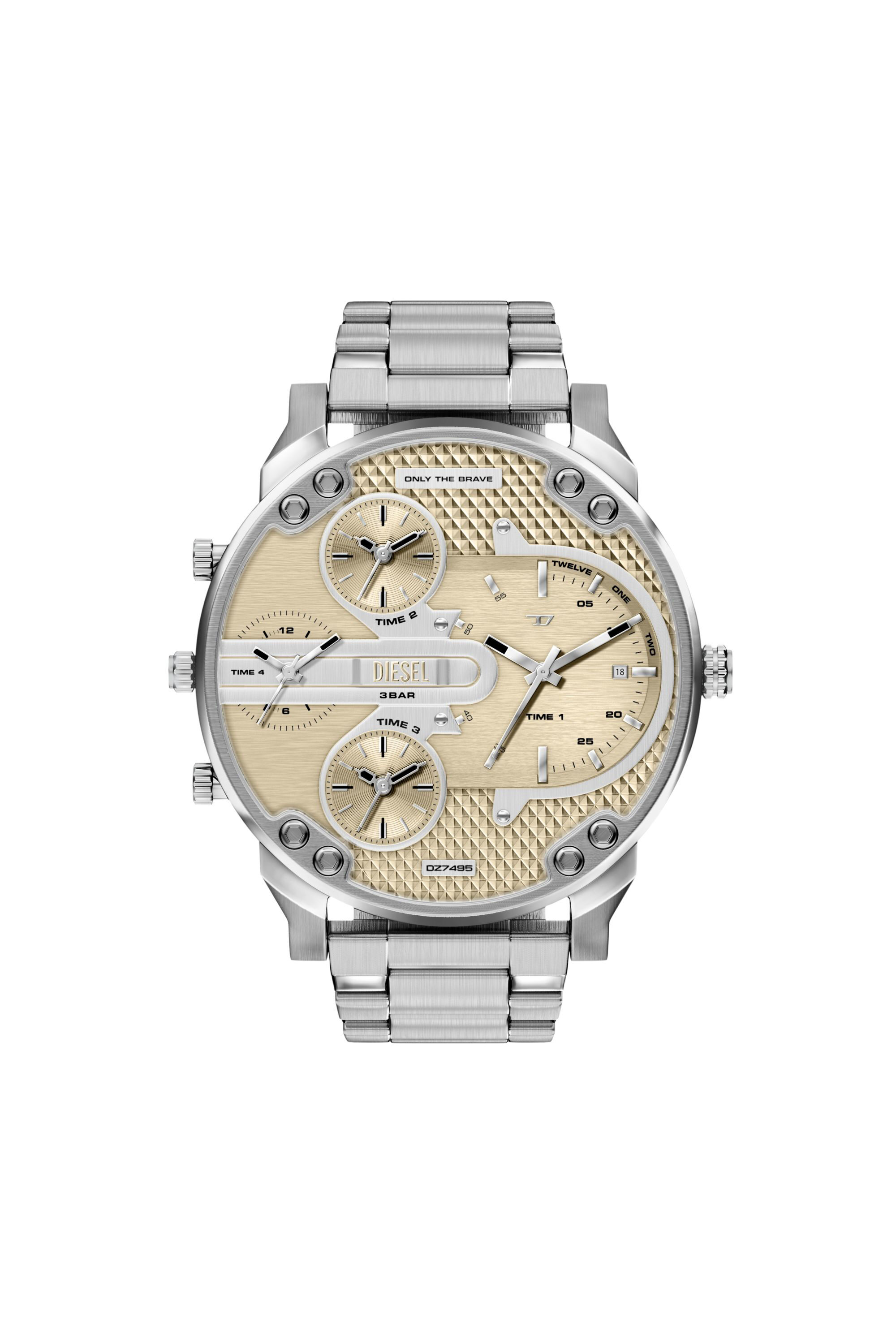 Diesel - DZ7495 WATCH, Herren Mr. Daddy Slim Edelstahluhr in Silber - 1