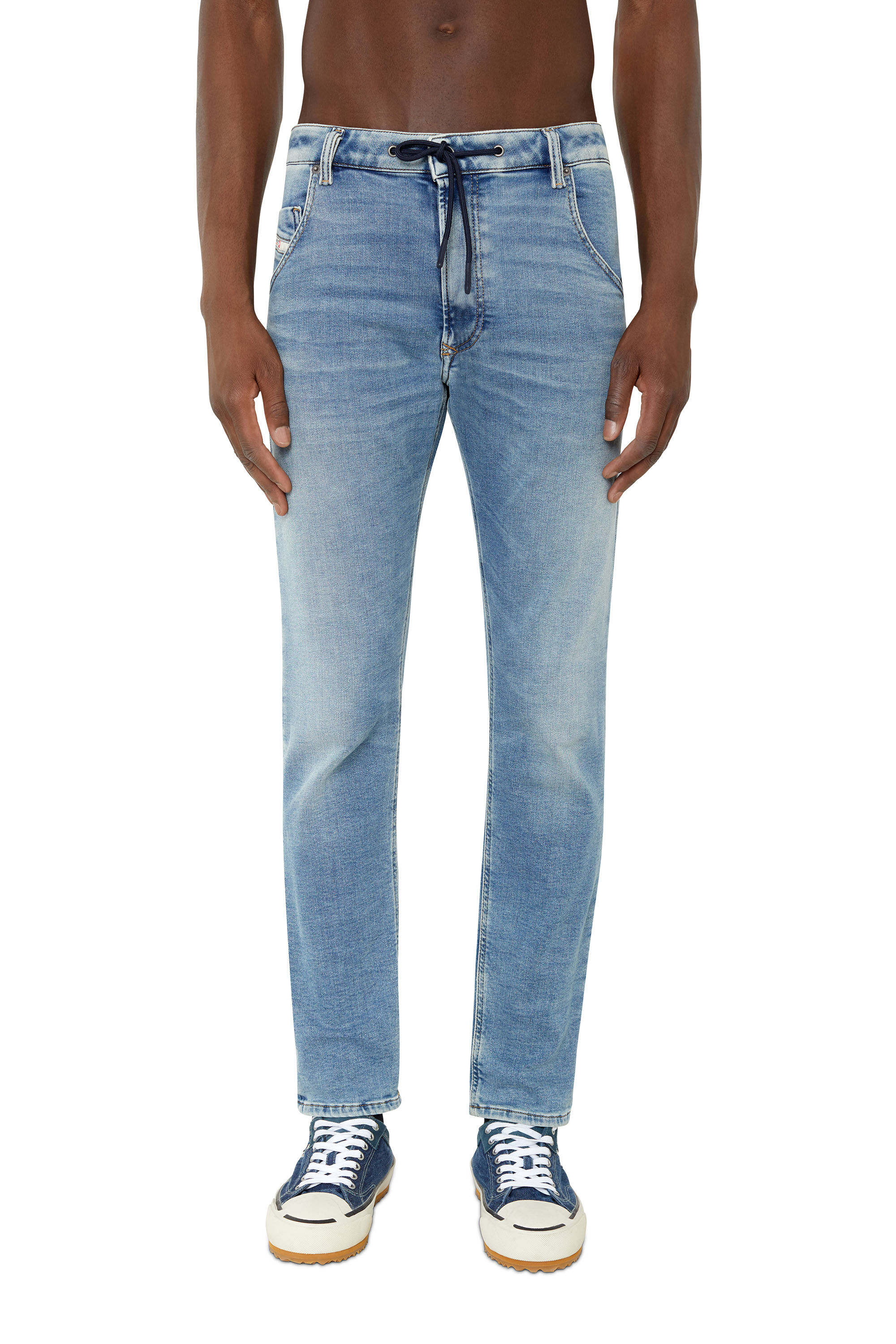 Diesel - Krooley JoggJeans® 068BA Tapered, Mittelblau - Image 3