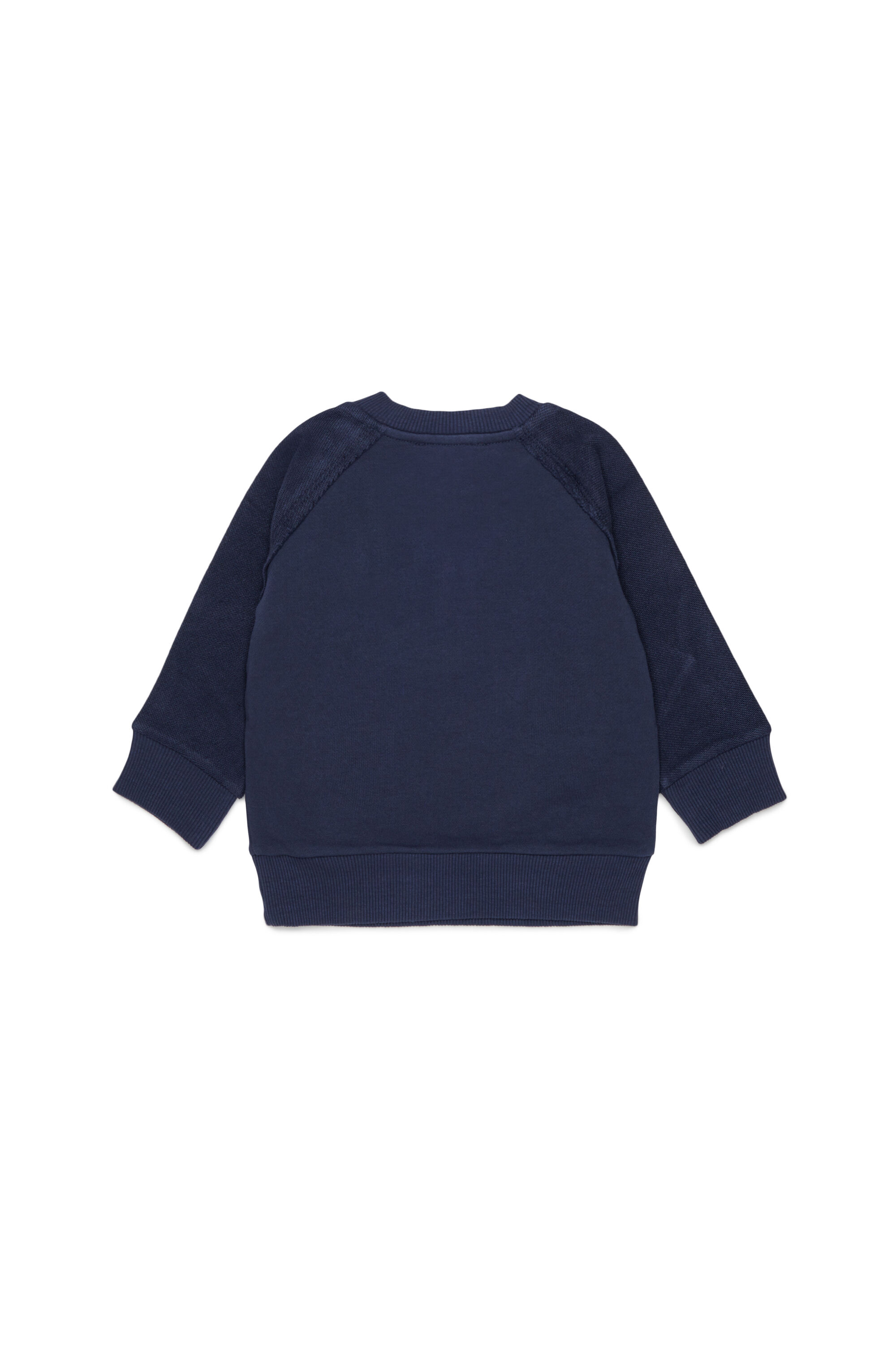 Diesel - SEANSB, Herren Baumwoll-Sweatshirt mit Logo im Frayed-Effekt in Dunkelblau - 2
