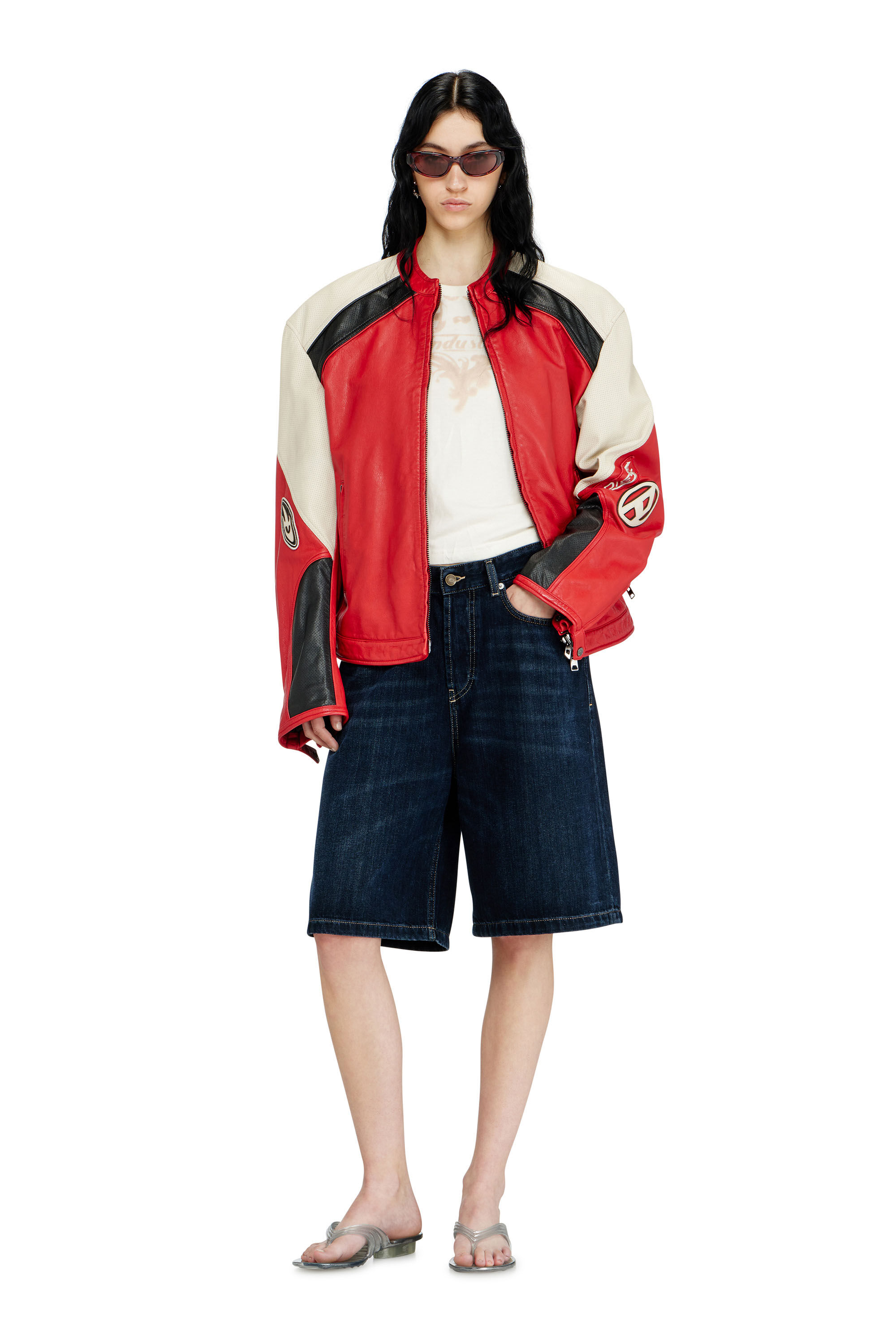 Diesel - MELISSA QUANTUM THONG, Damen K&uuml;nstlerisch gestaltete Flip-Flops aus Melflex&reg; in Silber - 7