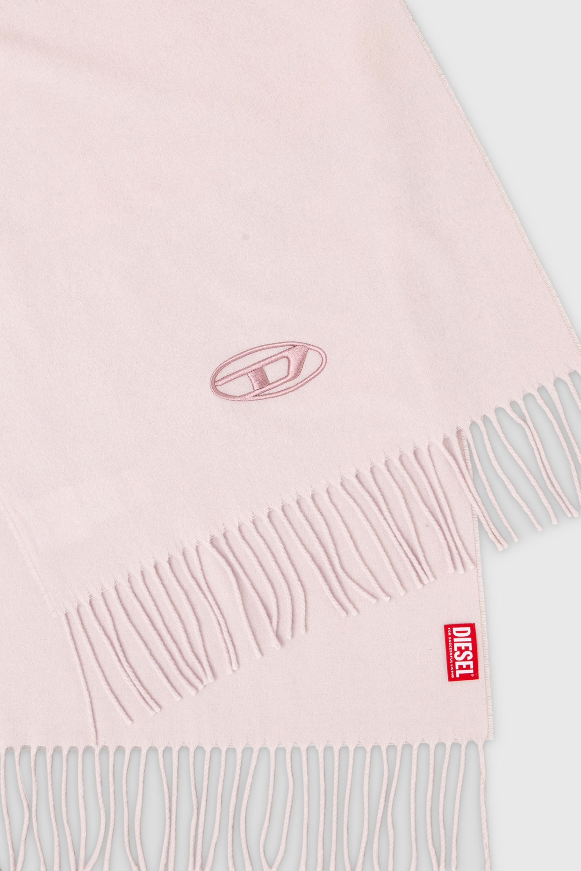Diesel - S-IMON-D-LONG, Unisex Schal aus Wollmischung mit Fransenabschl&uuml;ssen in Rosa - 3