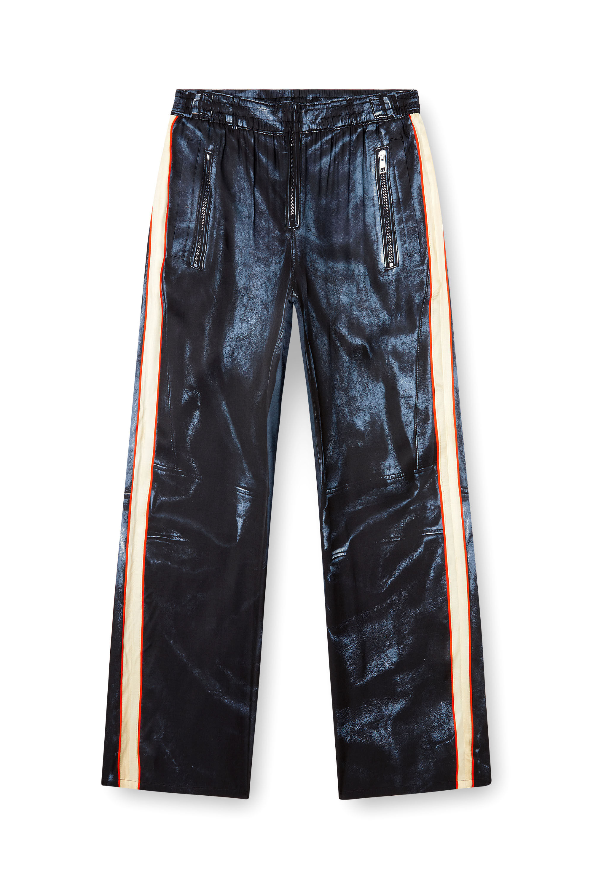 Diesel - P-THECKS-NMAN, Herren Hose aus Viskose mit Biker-Print in null - 2