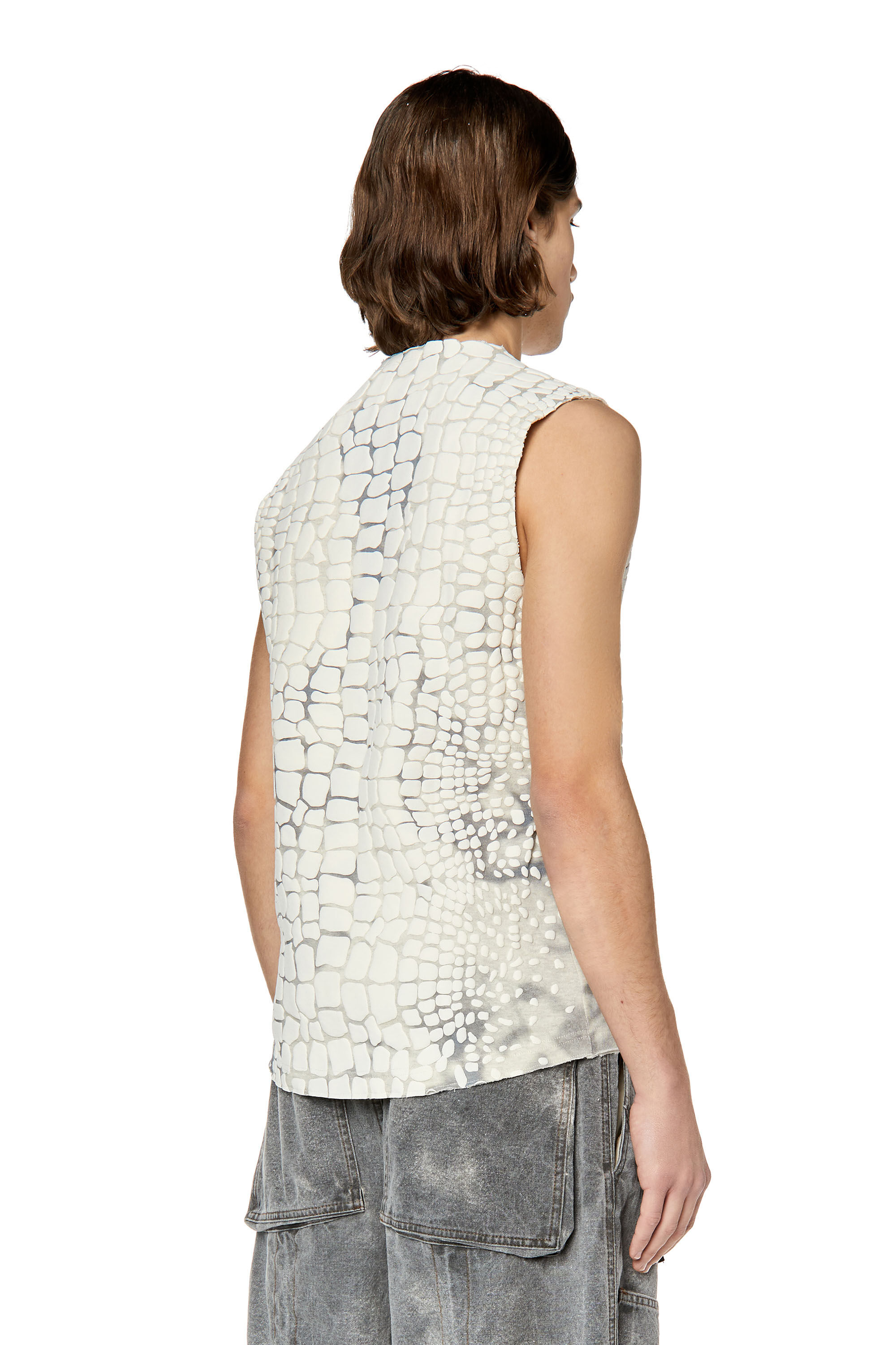 Diesel - T-WALLY, Grau/Weiss - Image 4