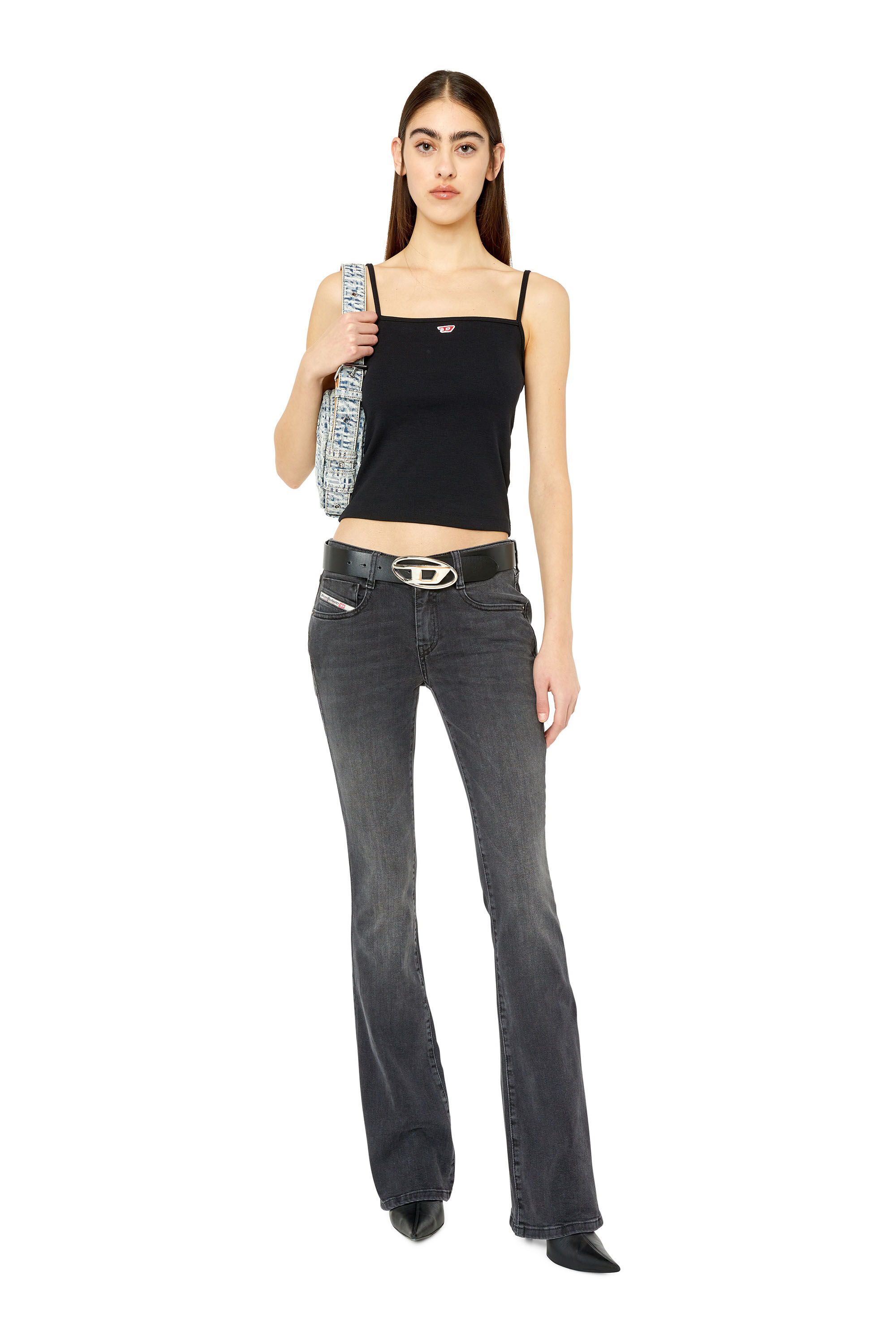 Diesel - 1969 D-Ebbey 0IHAV Bootcut and Flare Jeans, Schwarz/Dunkelgrau - Image 1