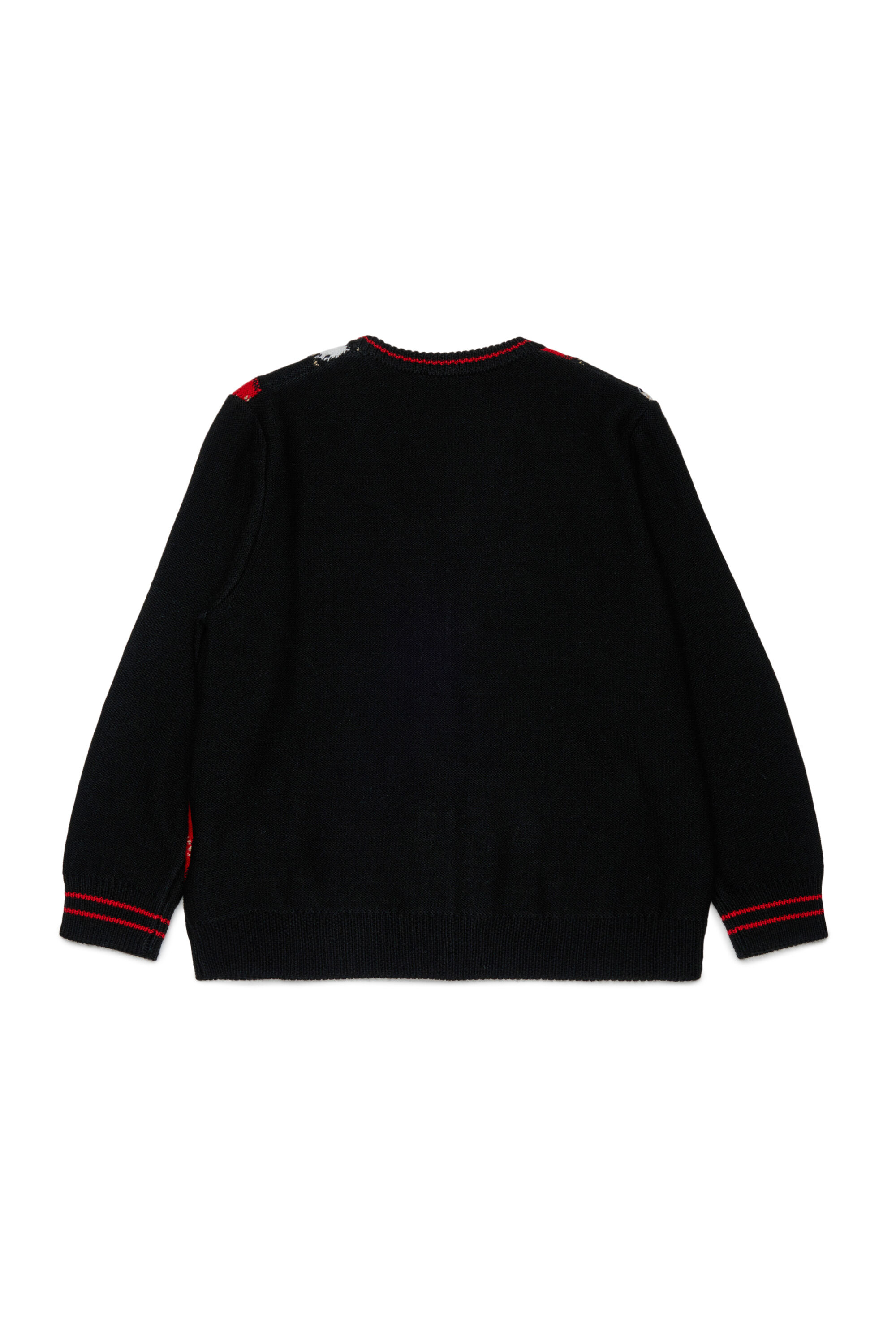 Diesel - KROMYCARDIGAN OVER, Unisex Cardigan aus Wollmischung mit Argyle-Muster in Schwarz - 2