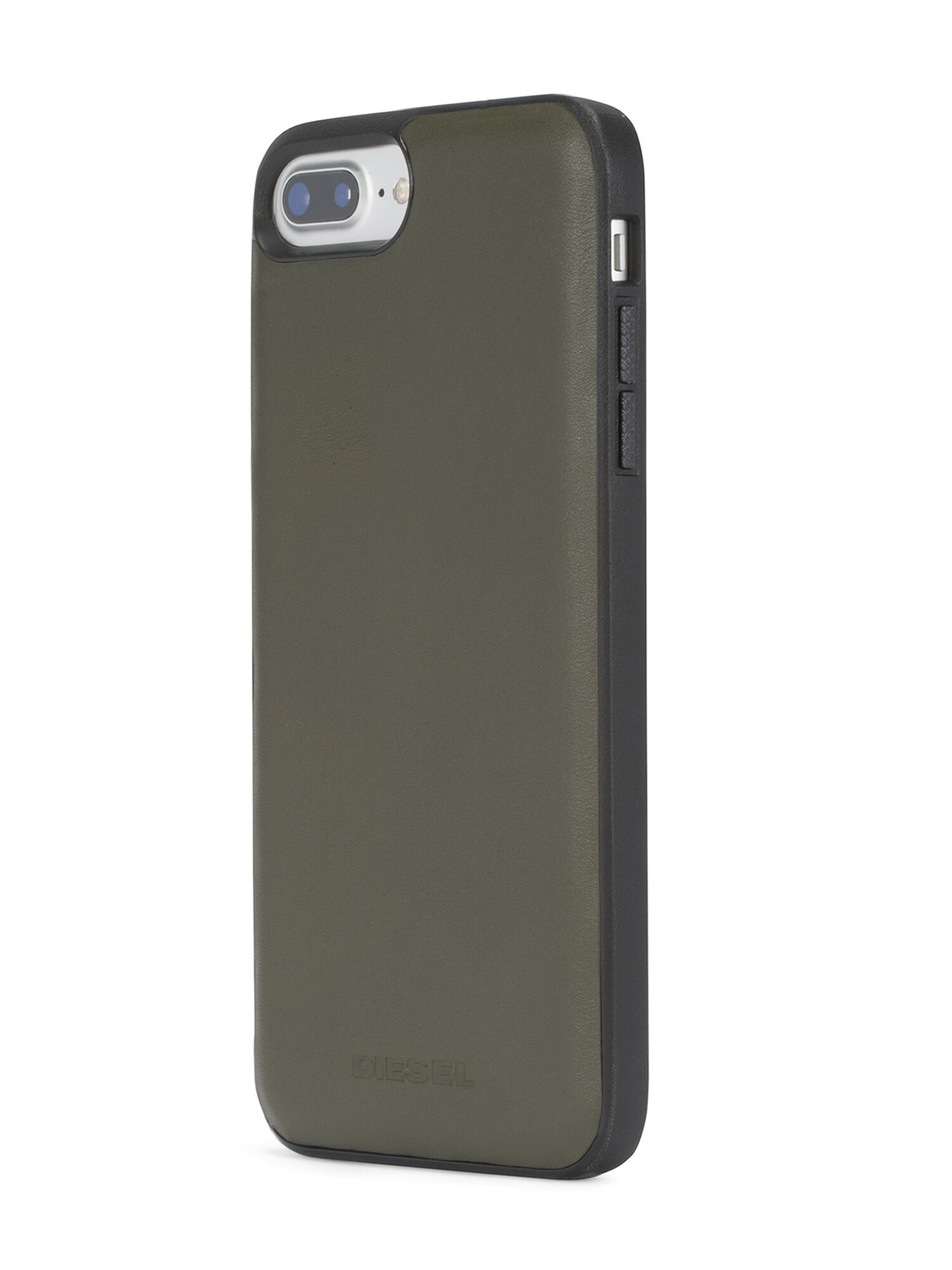 Diesel - OLIVE GREEN LEATHER IPHONE 8/7/6s/6 CASE, Unisex Schutzhülle aus grünem Leder, iPhone 8/7/6s/6 in Olivgrün - 6