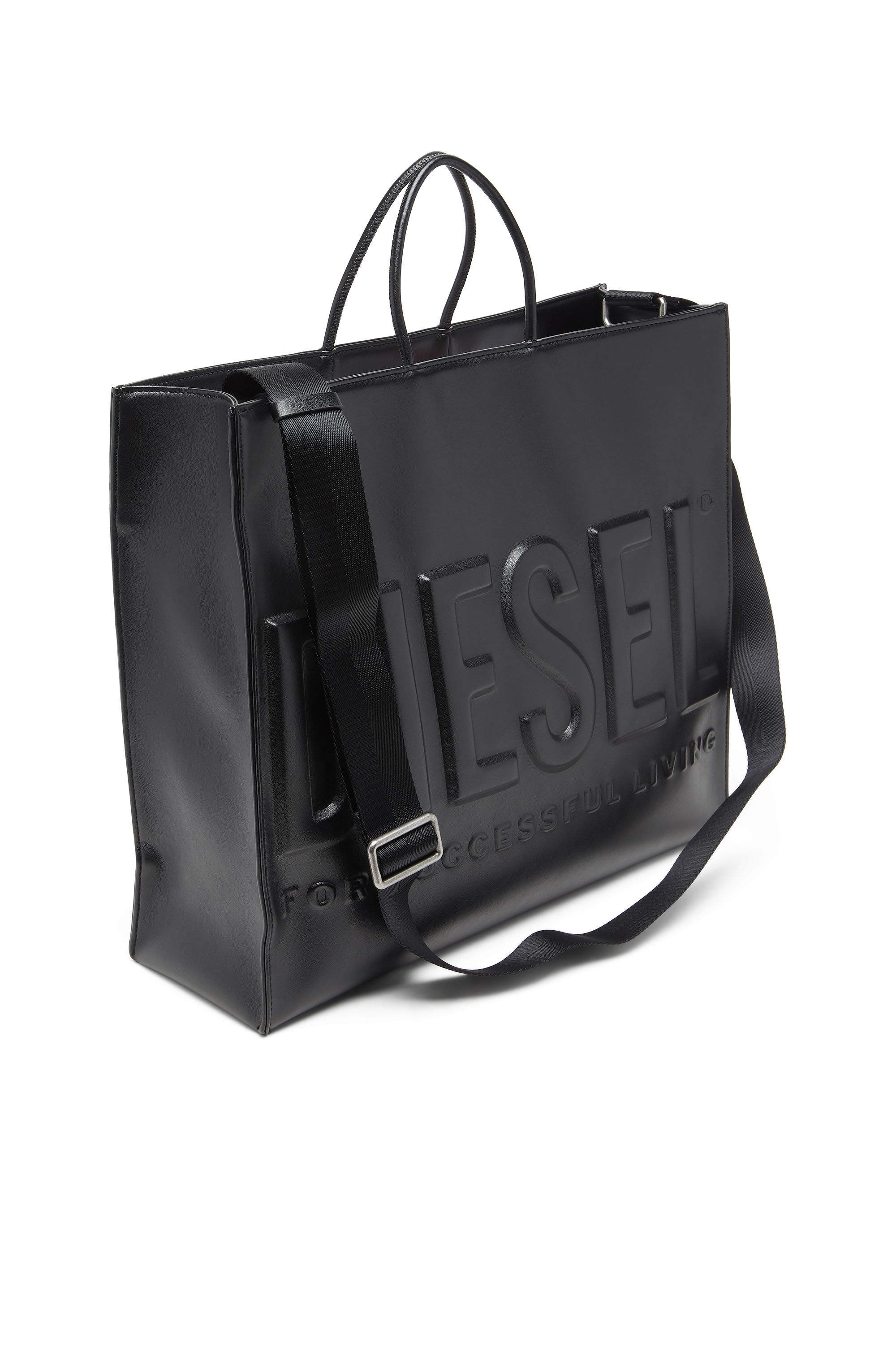 Diesel - DSL 3D SHOPPER EW X, Unisex's Dsl 3D-Shopping bag in soft PU with an embossed logo in null - 5