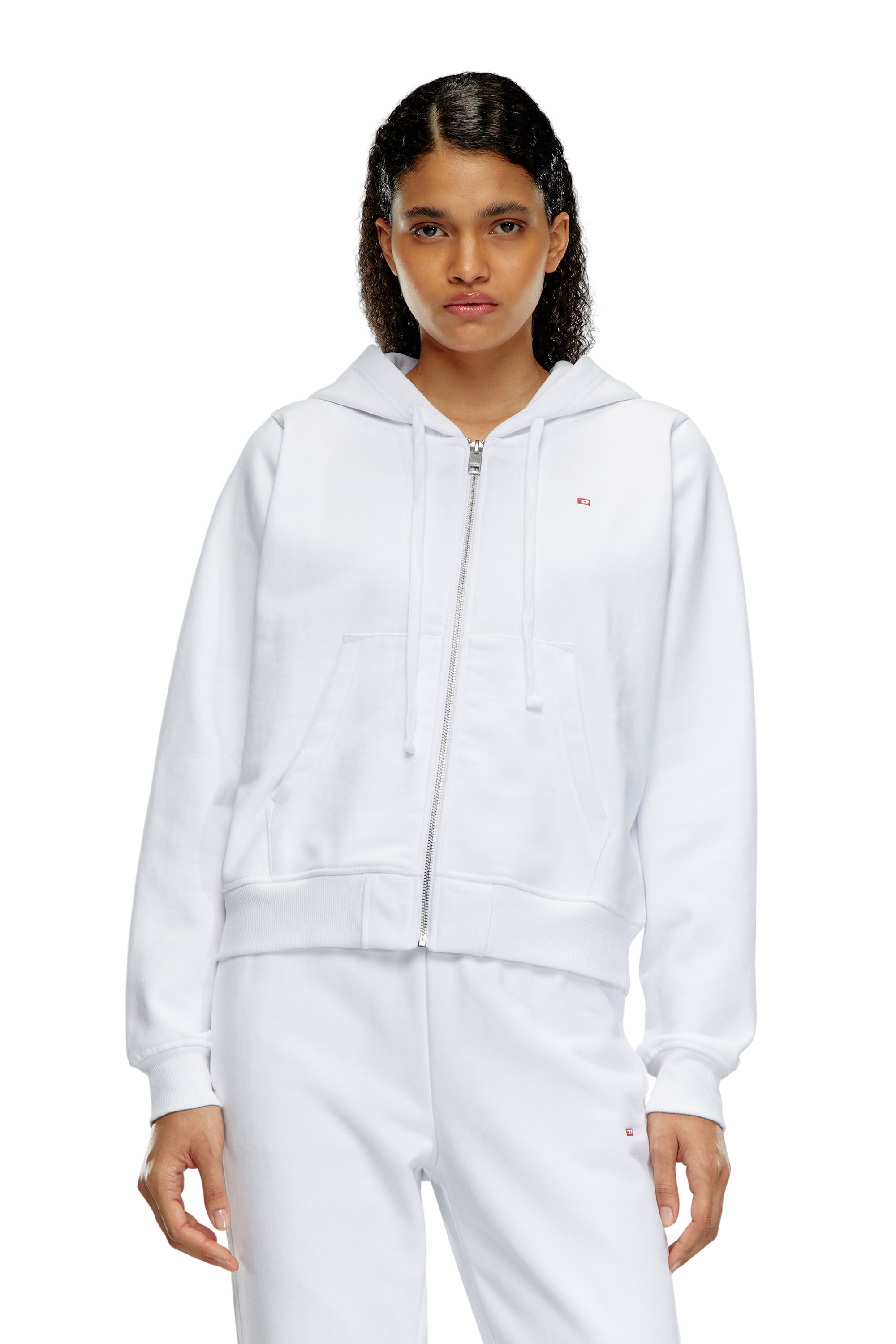 Diesel - F-REGGY-HOOD-ZIP-MICRODIV, Weiß - Image 6
