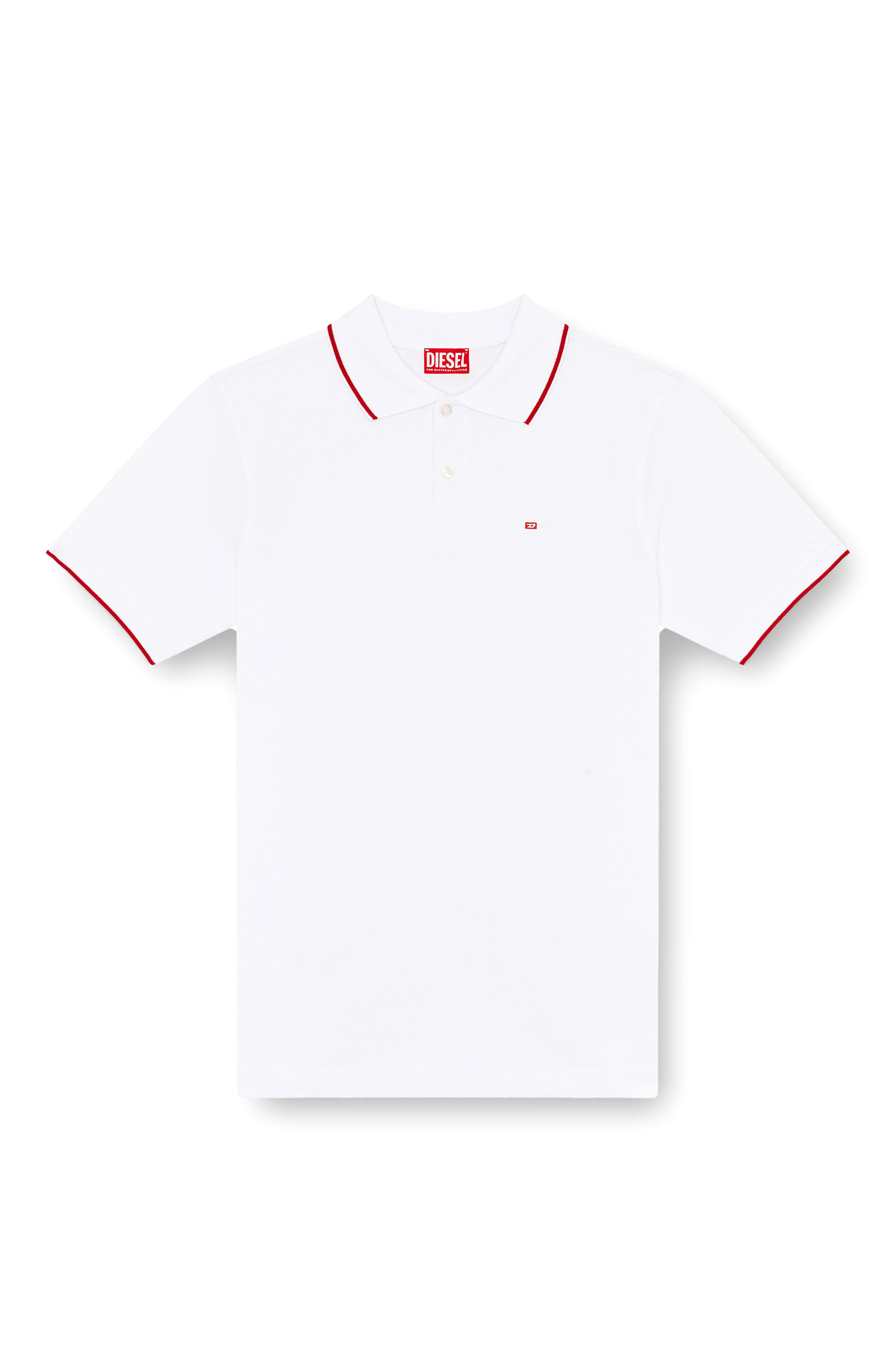 Diesel - T-FERRY-MICRODIV, Herren Poloshirt mit Diesel-Microstickerei in Weiß - 2