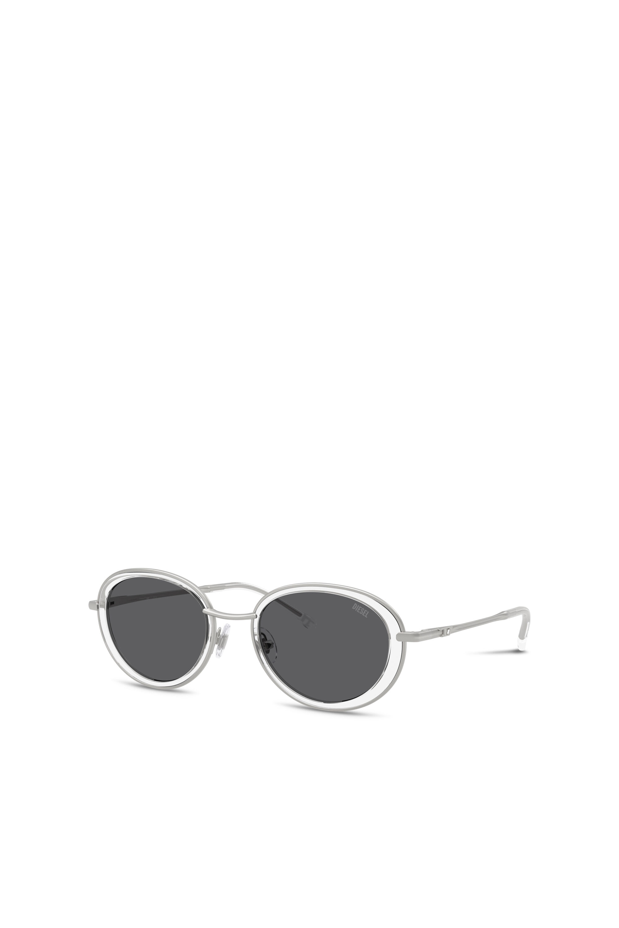 Diesel - 0DL1018, Unisex Ovale Sonnenbrillen in Weiß - 4