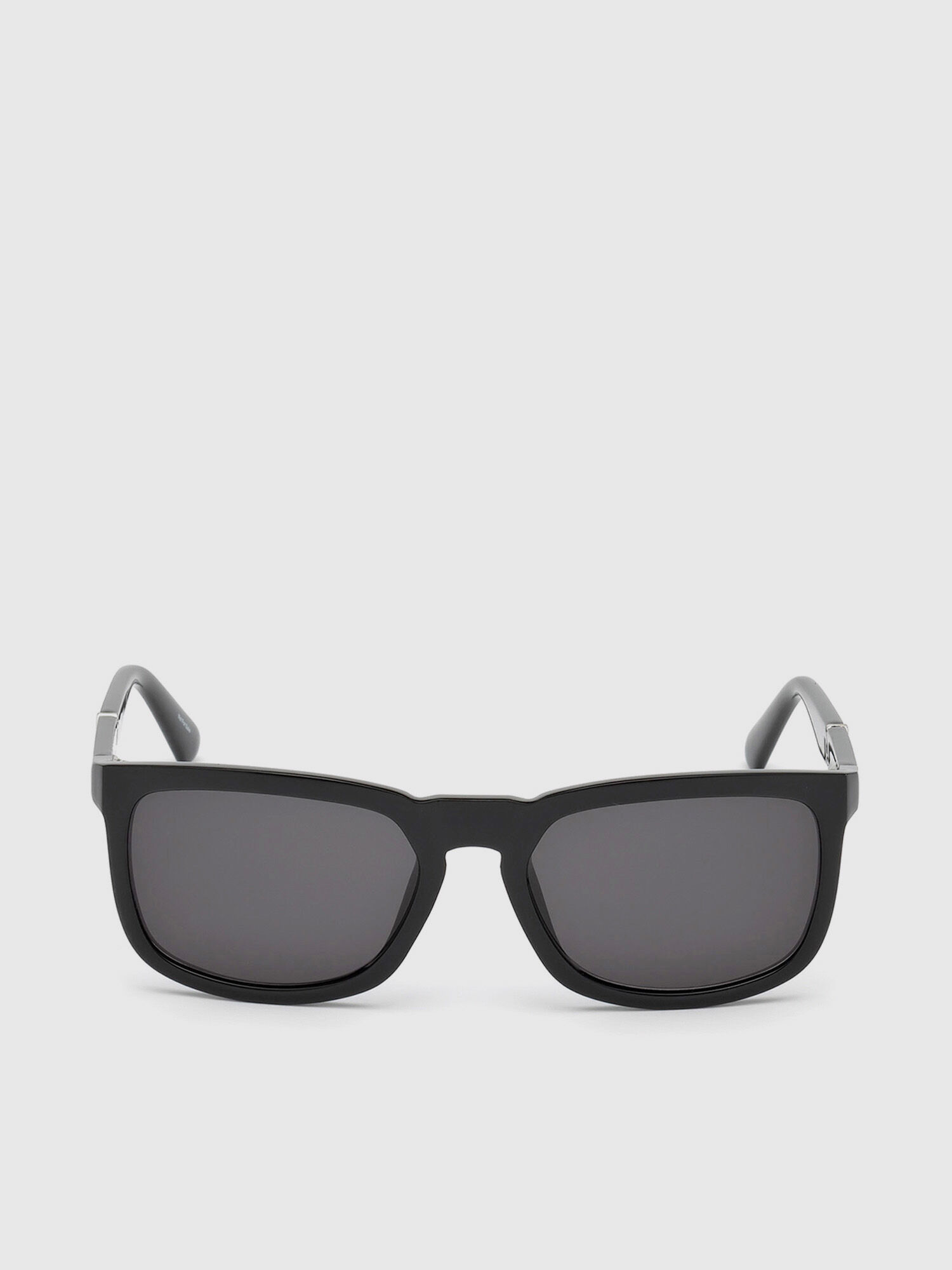 Diesel - DL0262, Unisex Eckige Sonnenbrille mit abgeschrägtem Detail in Schwarz - 1