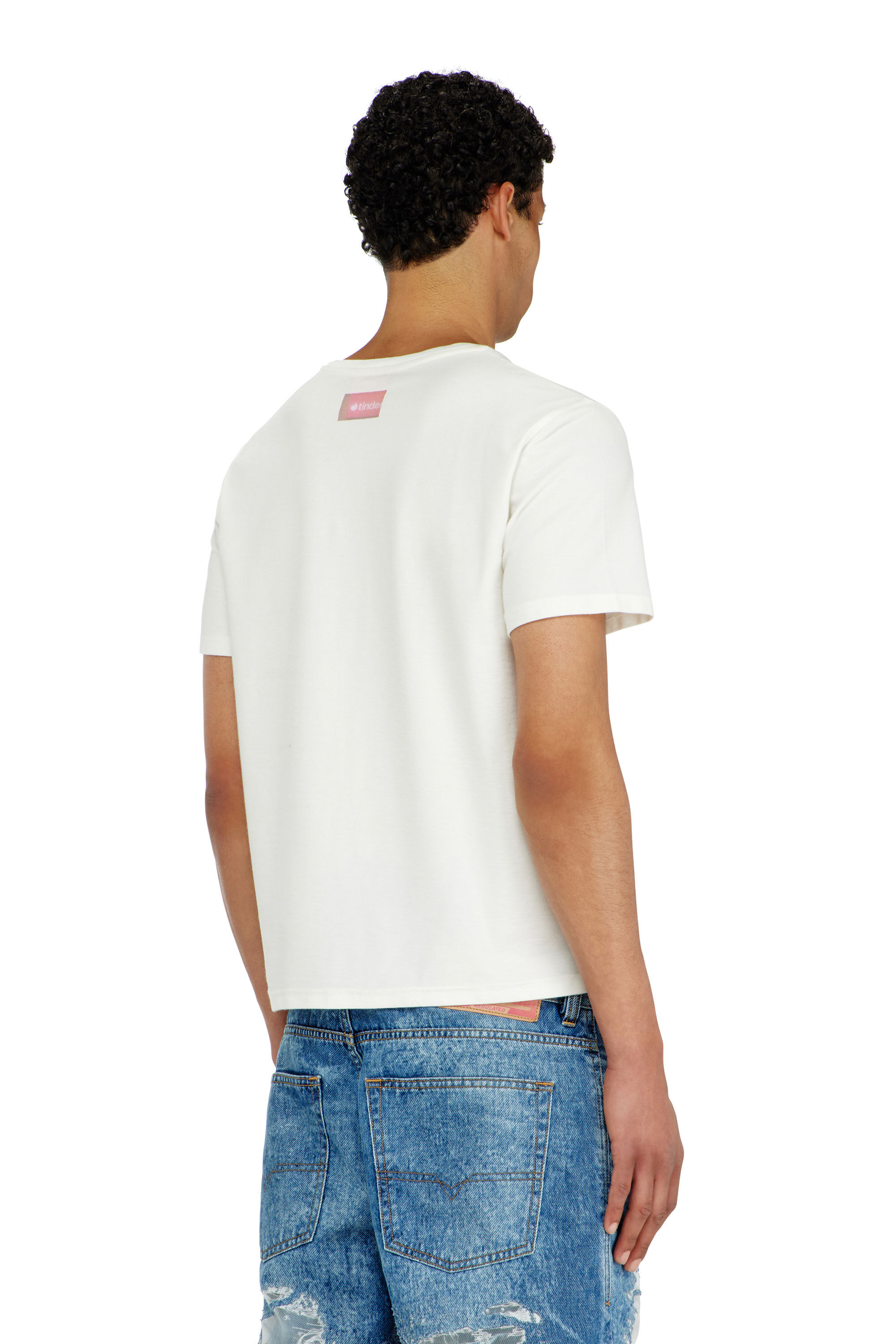 Diesel - PR-T-NOTS-CHI-R, Unisex T-Shirt mit For Successful Loving Logo in Wei&szlig; - 4