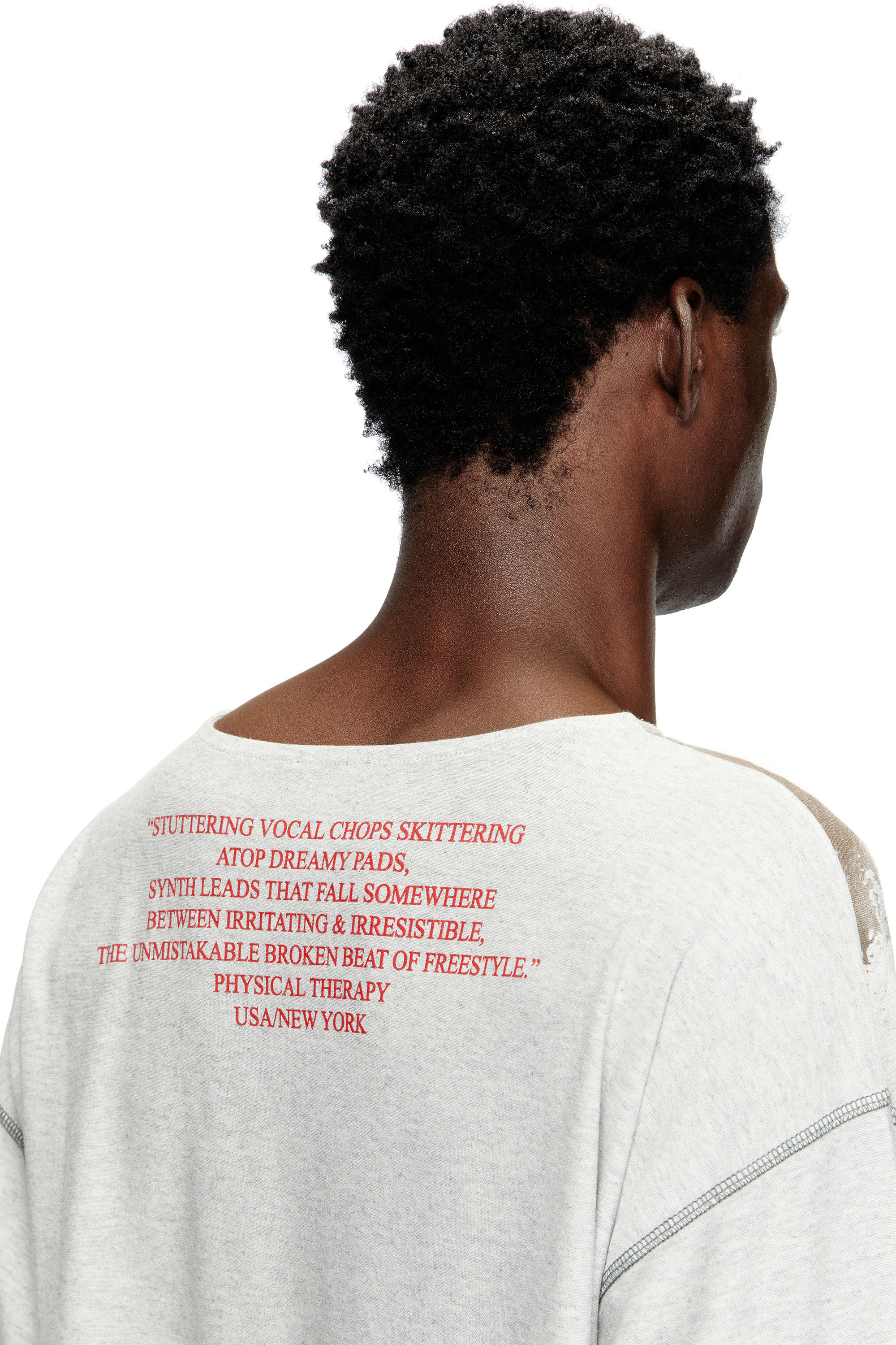Diesel - T-JERRY-B, Unisex Langarm-T-Shirt mit Text-Print in Grau - 5