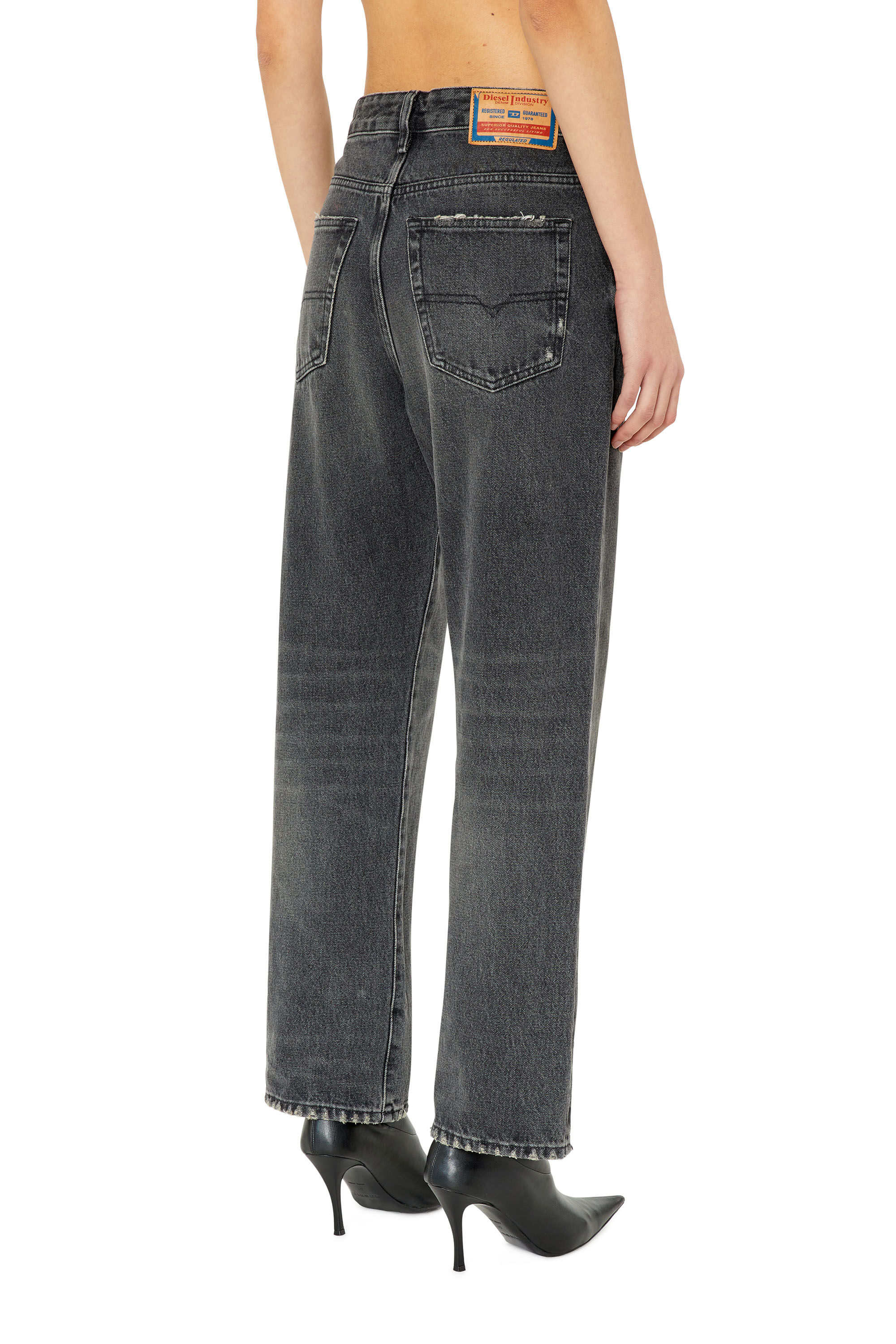 Diesel - 1999 D-Reggy 007K8 Straight Jeans, Schwarz/Dunkelgrau - Image 4