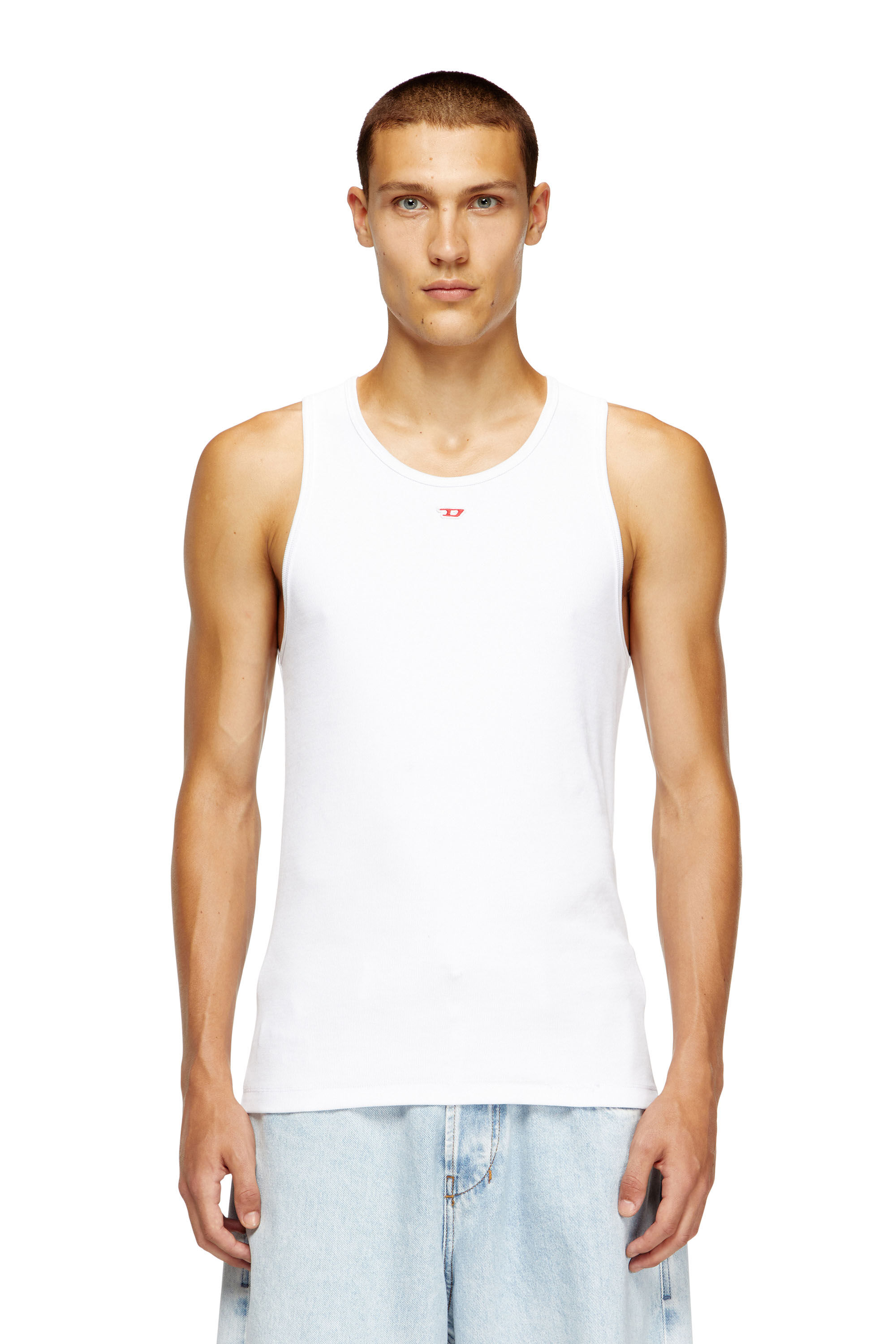 Diesel - T-LIFTY-D, Herren Tanktop mit Mini-D-Logo-Patch in Weiß - 3