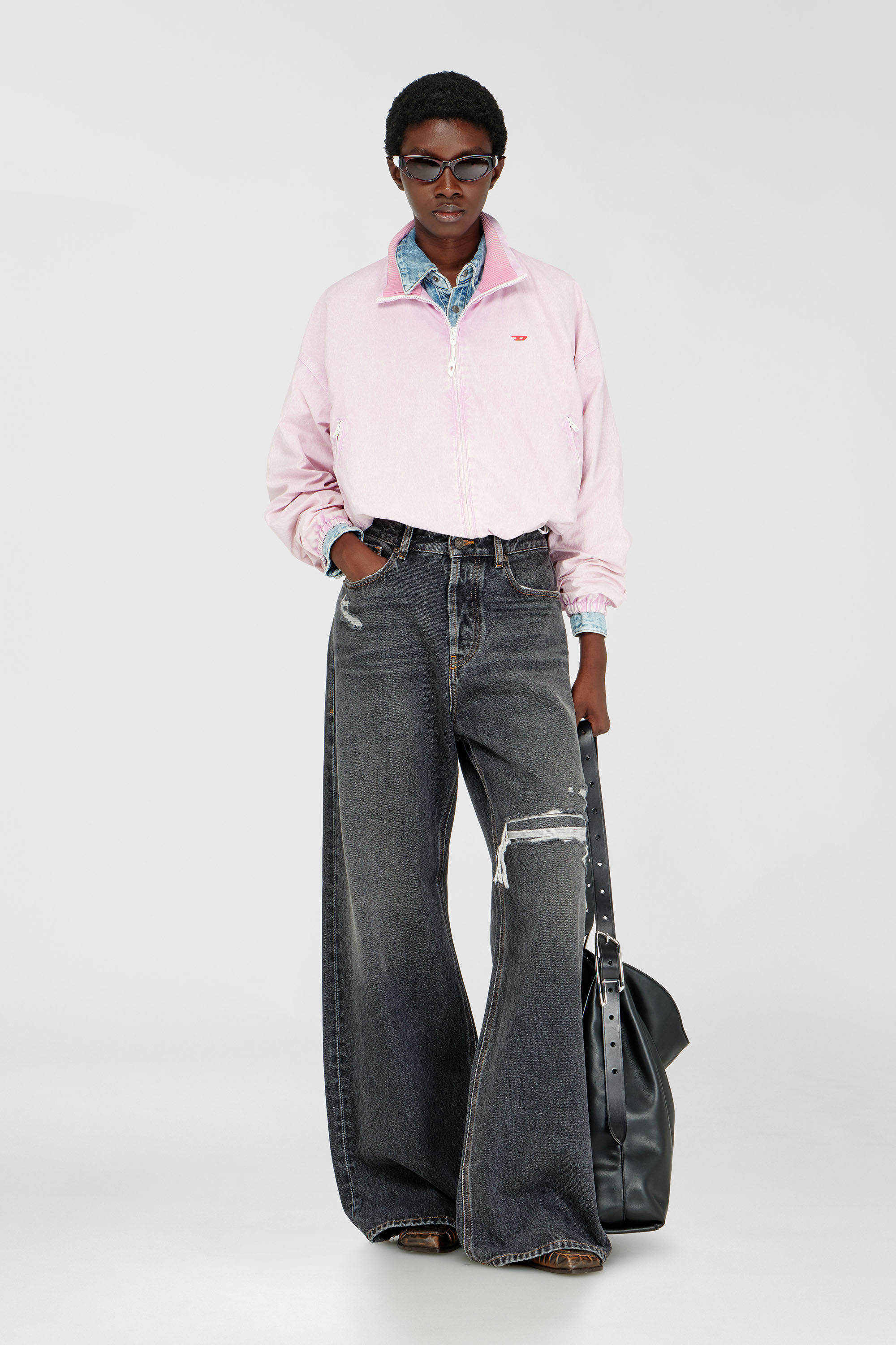 Diesel - Unisex Relaxed Jeans 1996 D-Sire 007F6, Schwarz/Dunkelgrau - 1