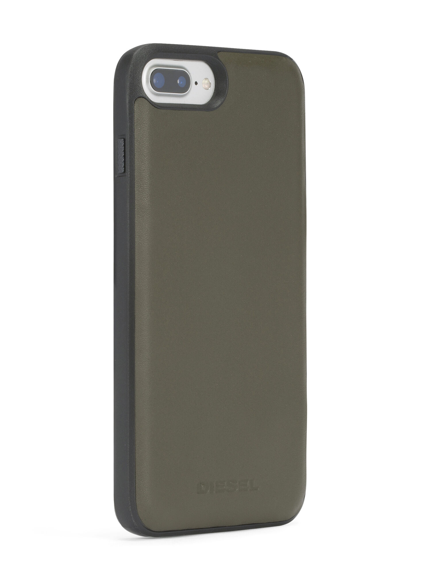 Diesel - OLIVE GREEN LEATHER IPHONE 8/7/6s/6 CASE, Unisex Schutzhülle aus grünem Leder, iPhone 8/7/6s/6 in Olivgrün - 5