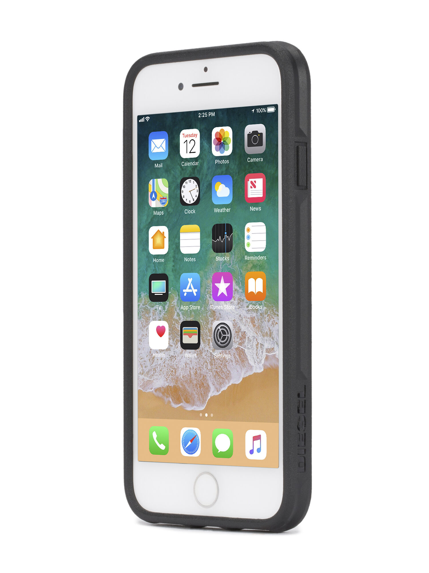 Diesel - OLIVE GREEN LEATHER IPHONE 8/7/6s/6 CASE, Unisex Schutzhülle aus grünem Leder, iPhone 8/7/6s/6 in Olivgrün - 3