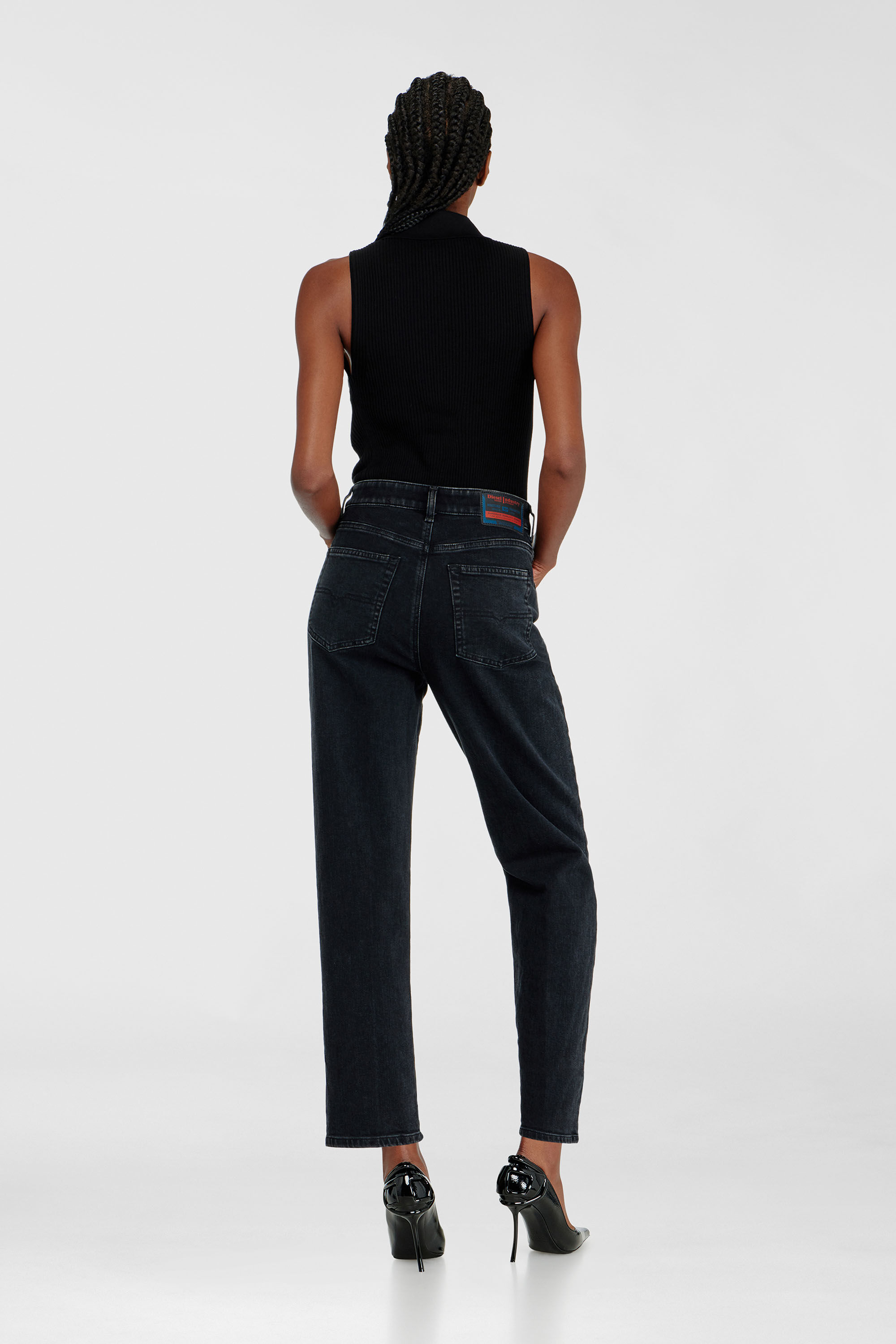 Diesel - Damen Regular Jeans 1981 D-Went 09N89, Schwarz/Dunkelgrau - 3