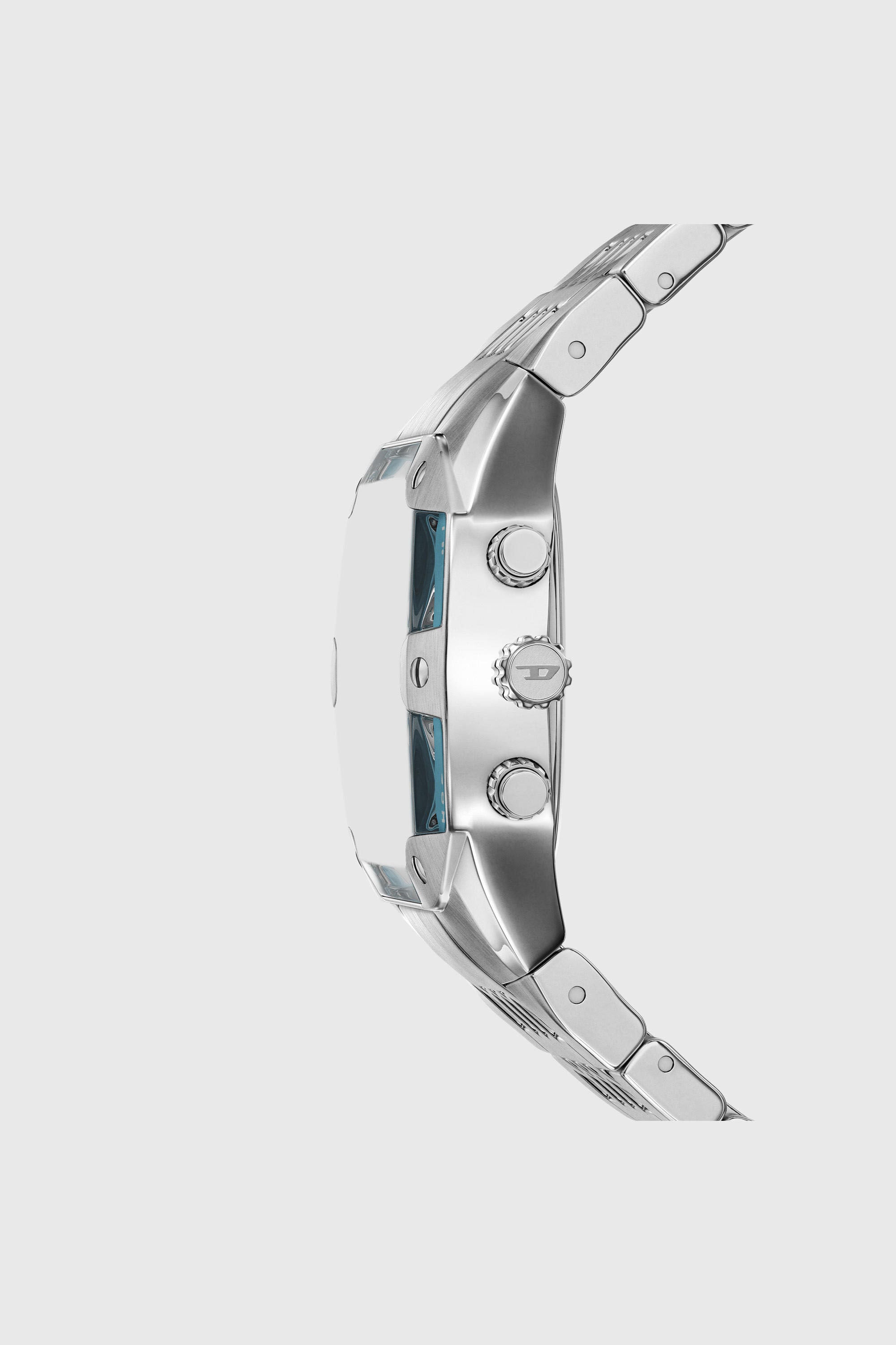 Diesel - DZ4725 WATCH, Herren Spiked Cushion Uhr aus Edelstahl in Silber - 3