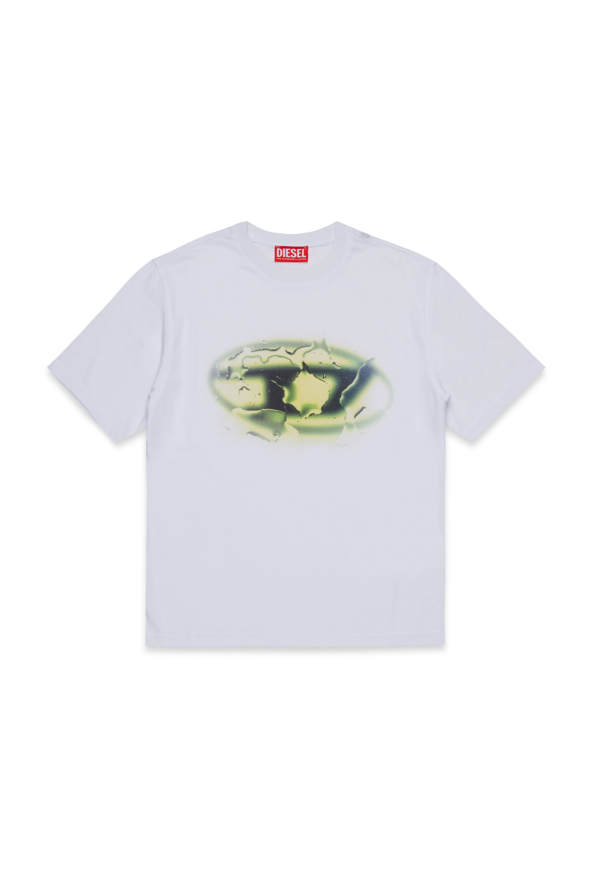 Diesel - TBOXTK3 OVER, Herren Baumwoll-T-Shirt mit Grafikdruck in Weiß - 1